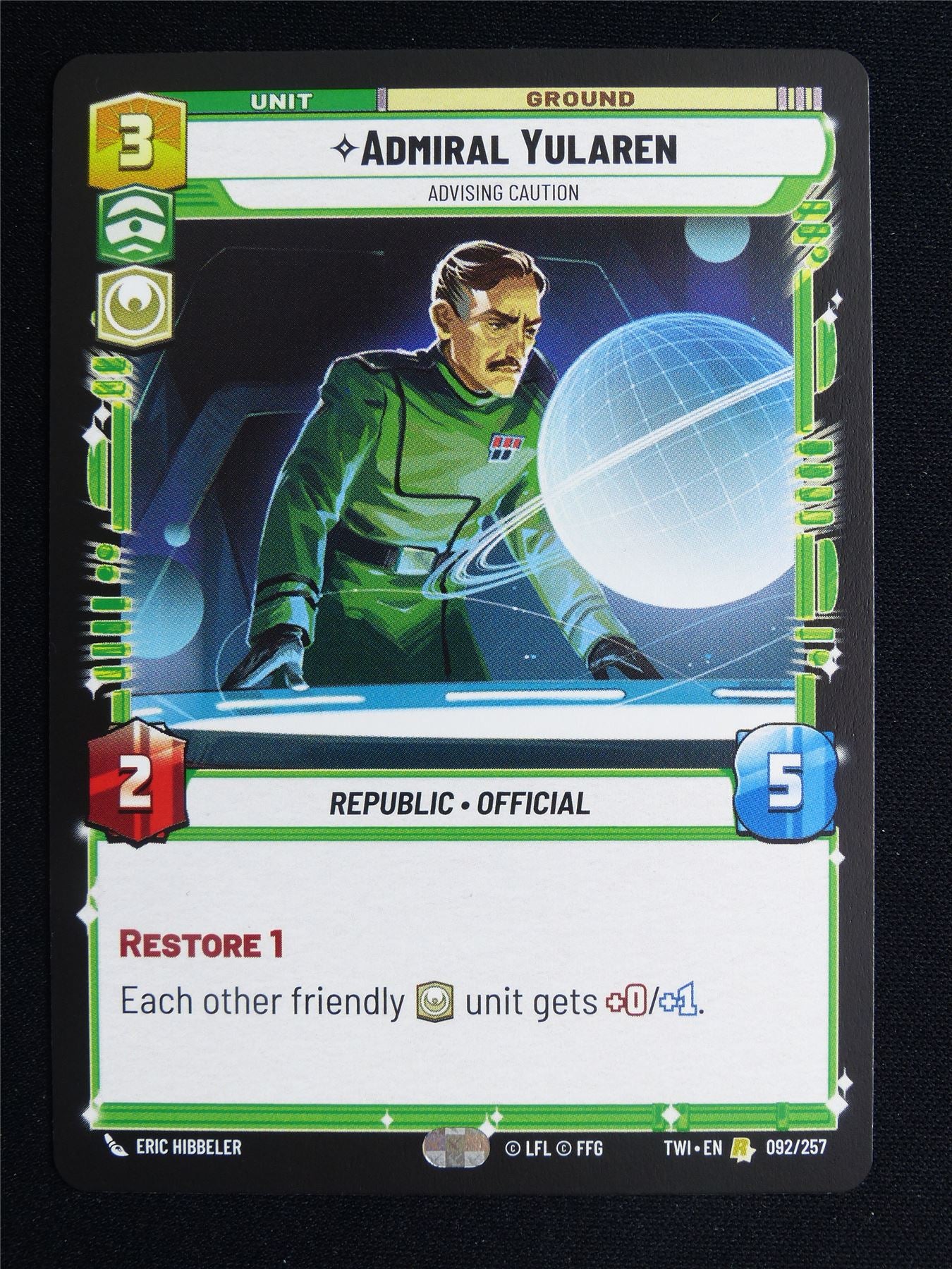 Admiral Yularen 092/257 - Star Wars Unlimited Card #3TV