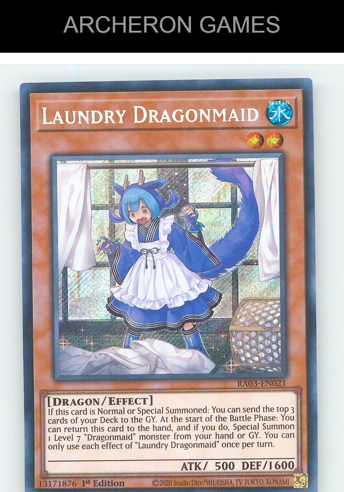 Laundry Dragonmaid (Secret Rare) SEC YUGIOH Card 1st Edition
