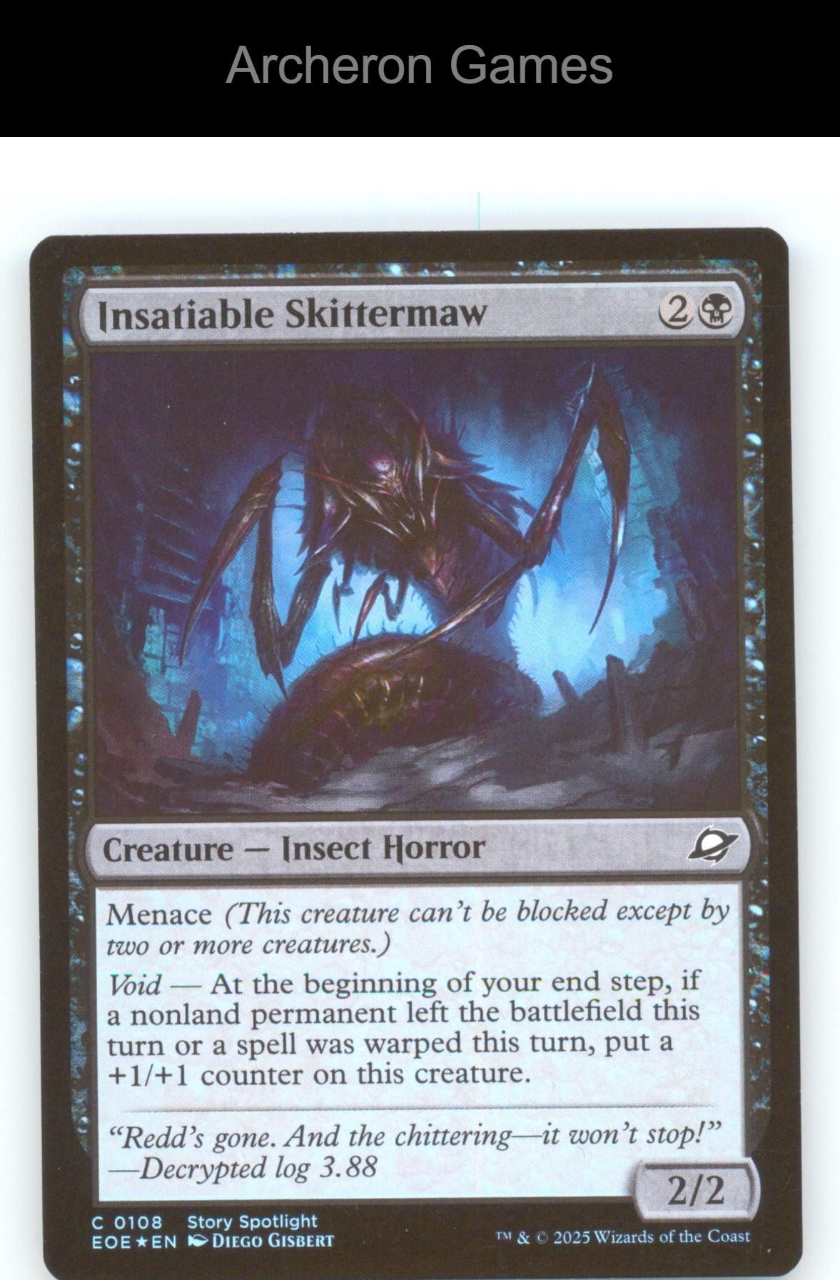 Insatiable Skittermaw EOE 108 C MTG Card Edge of Eternities Foil