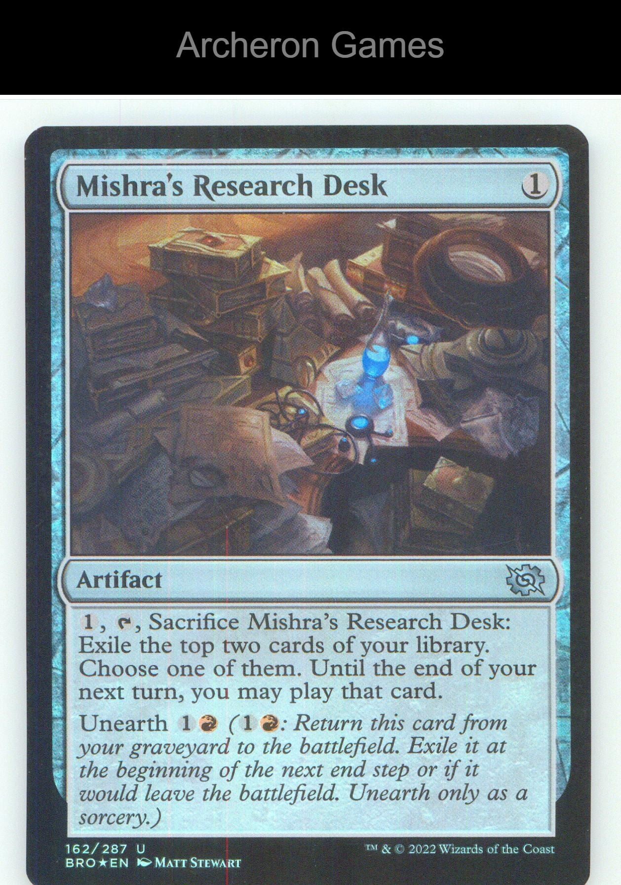 Mishra's Research Desk BRO 162 UC MTG Card NM/EX+ Foil