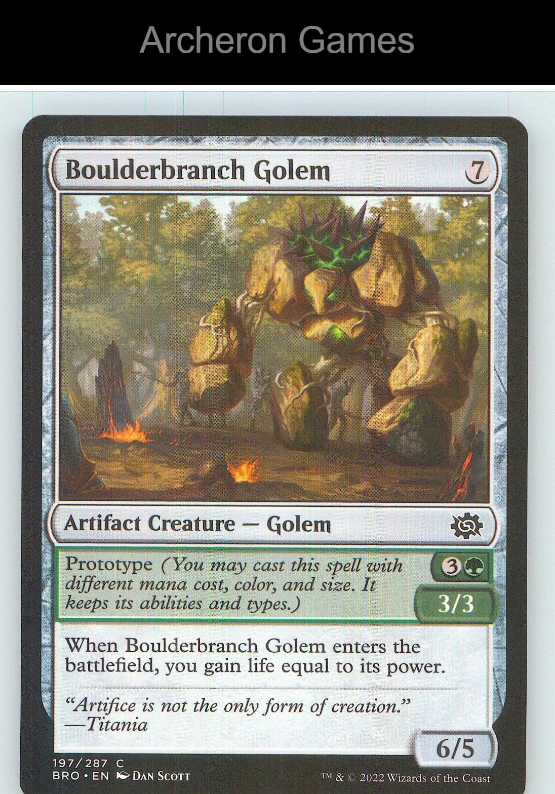 Boulderbranch Golem BRO 197 C MTG Card NM/EX+