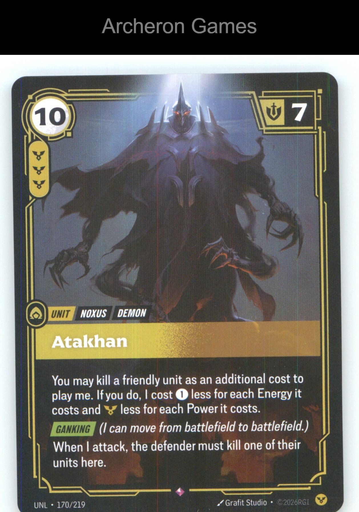 Atakhan UNL 170/219 R Unleashed Riftbound Card Foil