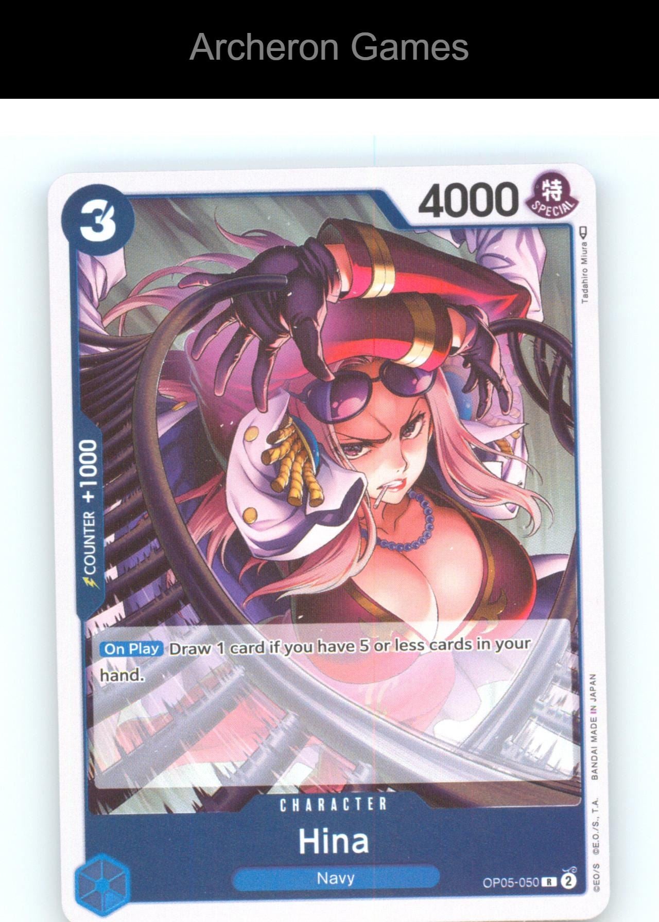 Hina OP05-050 R One Piece Card NM/EX+ Foil