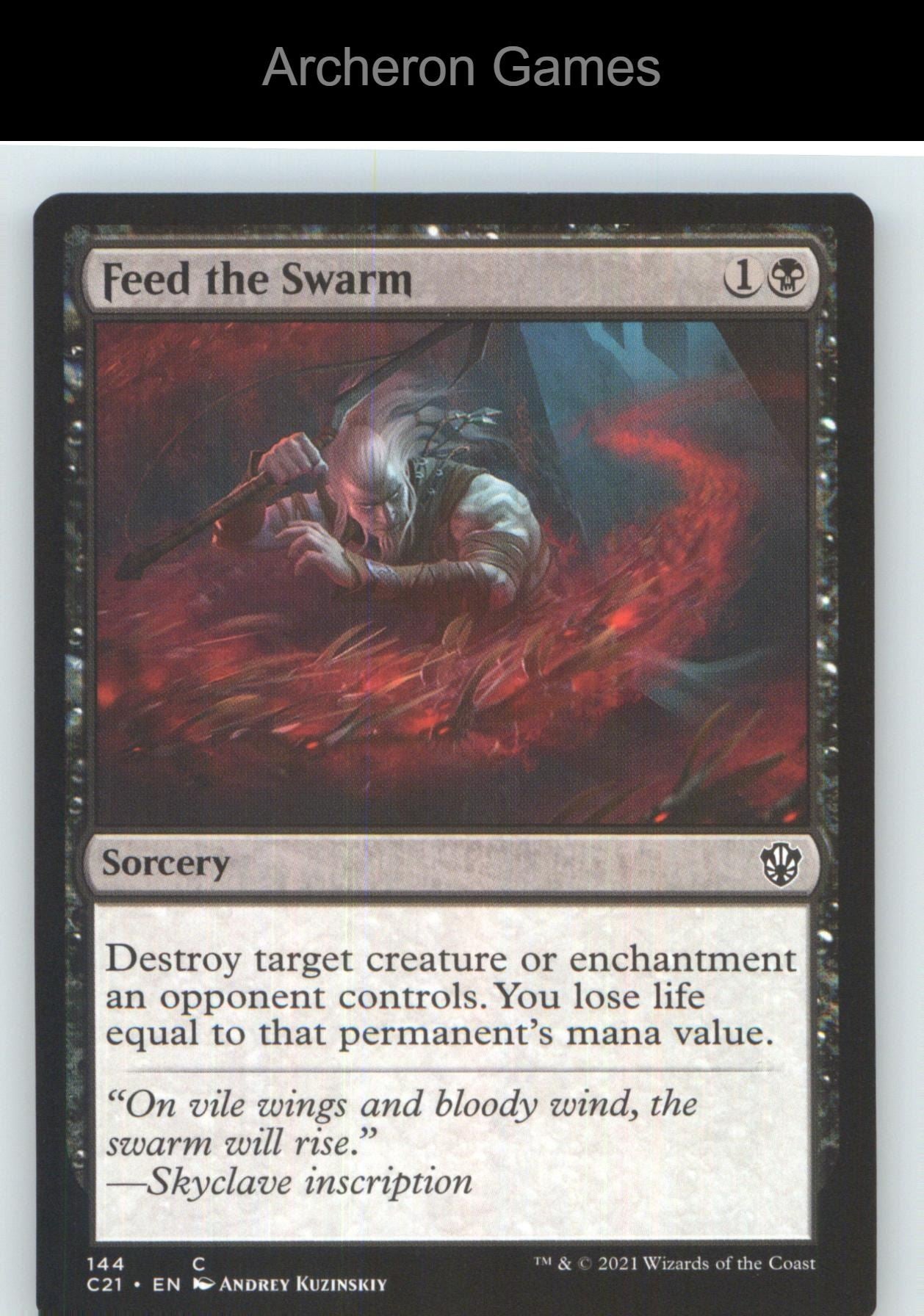 Feed the Swarm C21 144 C MTG Card NM/EX+