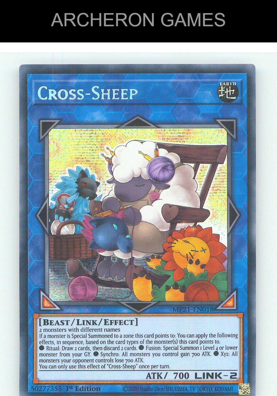 Cross-Sheep Prismatic Secret Rare YUGIOH Card 1st Edition