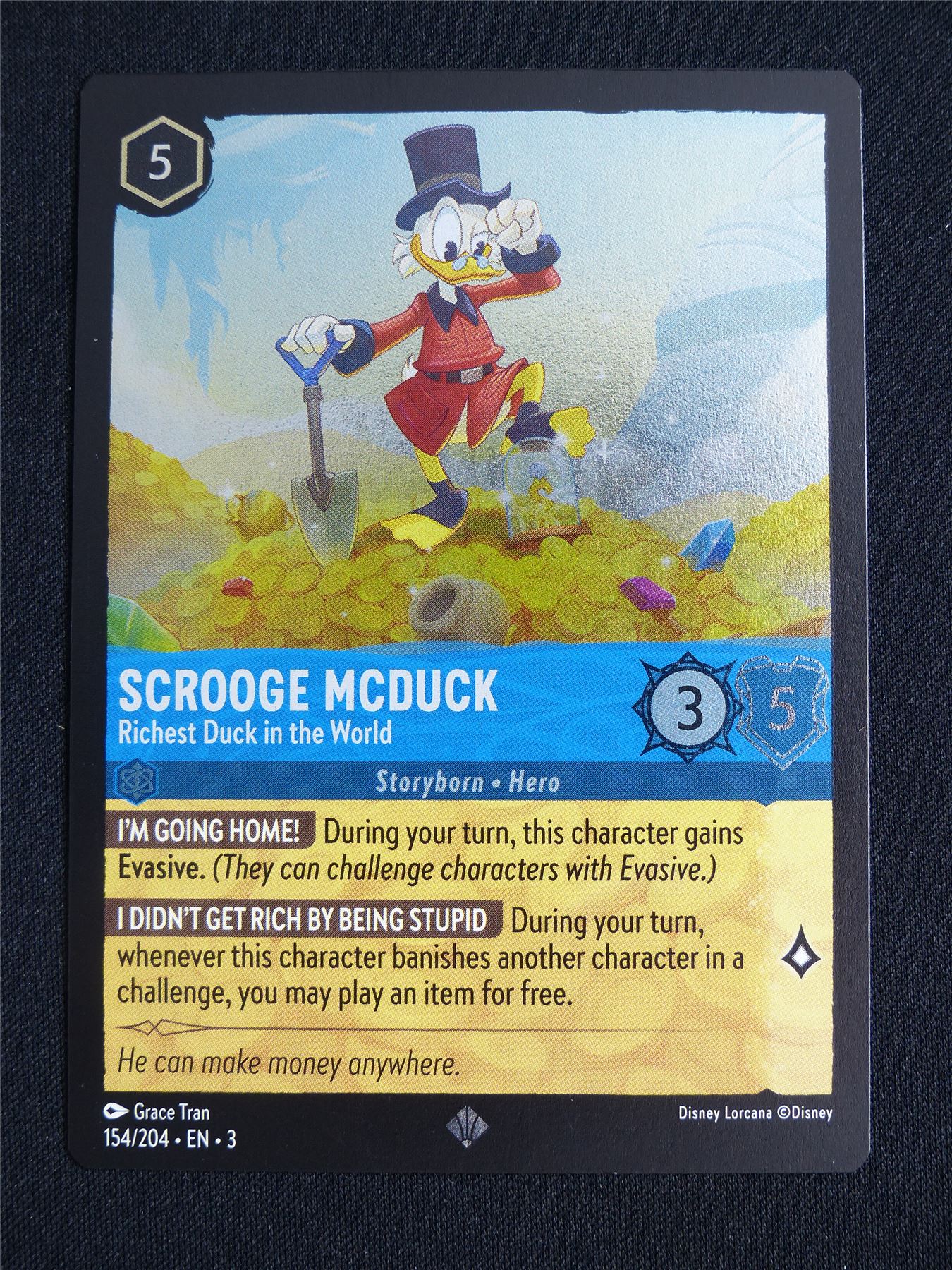 Scrooge McDuck Rickest Duck in the World 154/204 Foil - Lorcana Card #5G2
