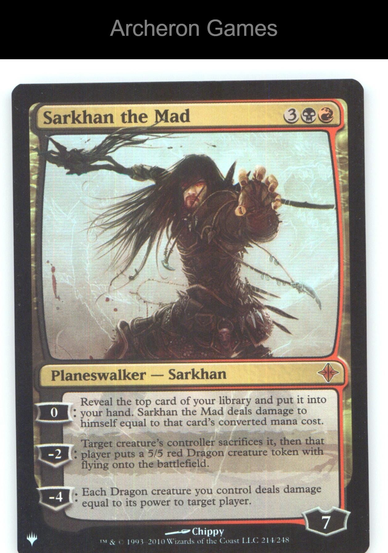Sarkhan the Mad ROE 214 Mythic MTG Card NM/EX+ Foil