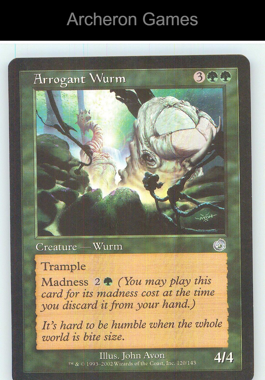 Arrogant Wurm TOR 120 UC MTG Card NM/EX+