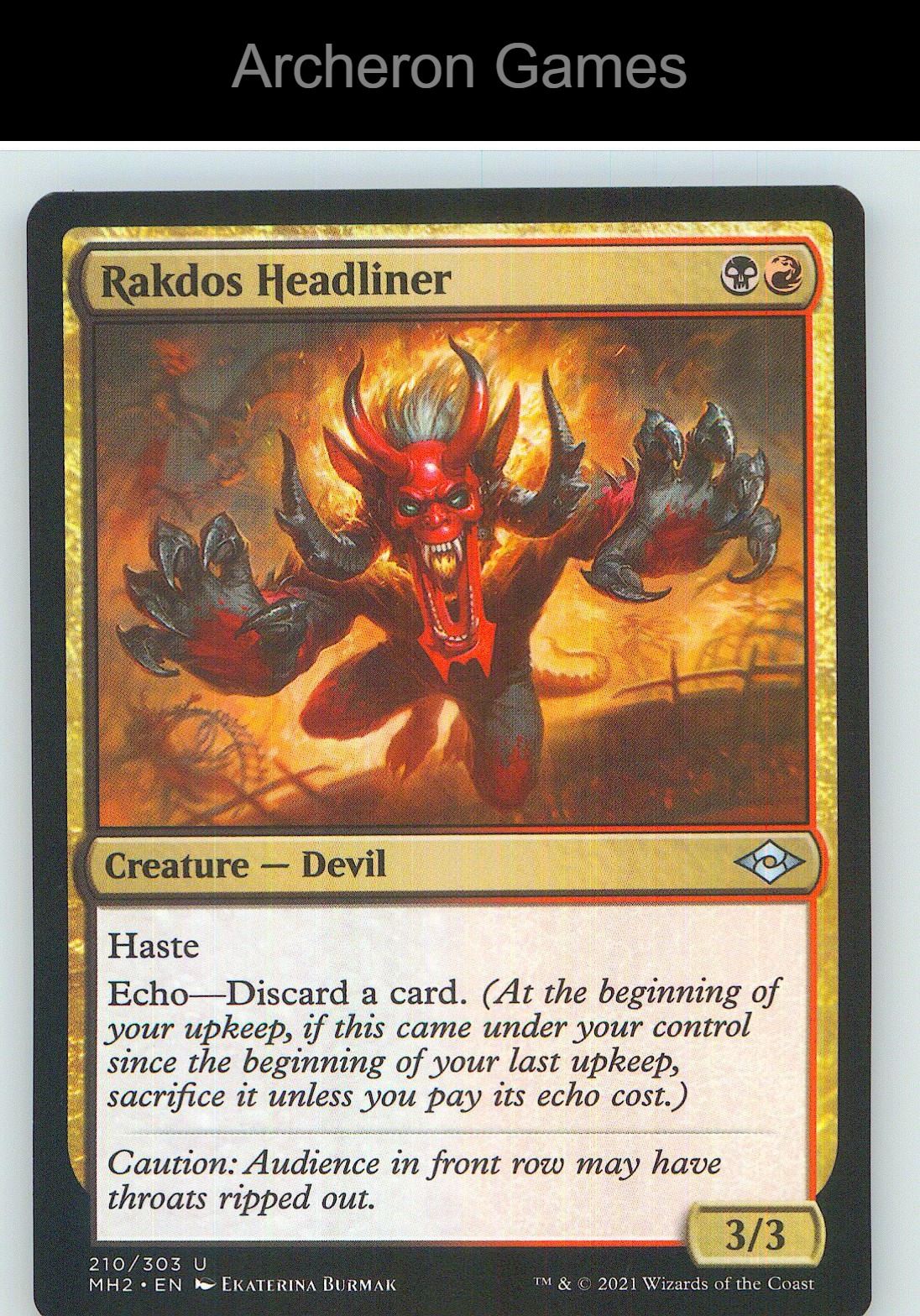 Rakdos Headliner MH2 210 UC MTG Card NM/EX+