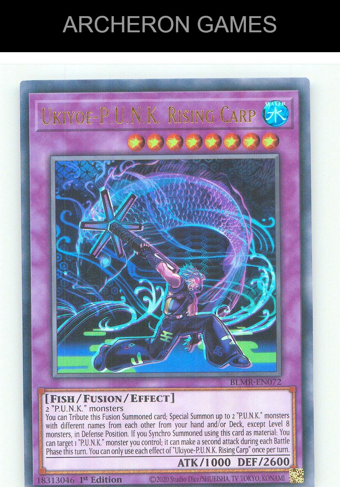 Ukiyoe-P.U.N.K. Rising Carp Ultra Rare YUGIOH Card 1st Edition