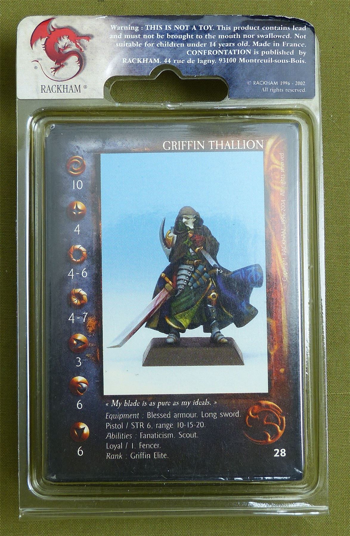 Confrontation: Griffin Thallion Blister - Rackham Metal Minis OOP #25K