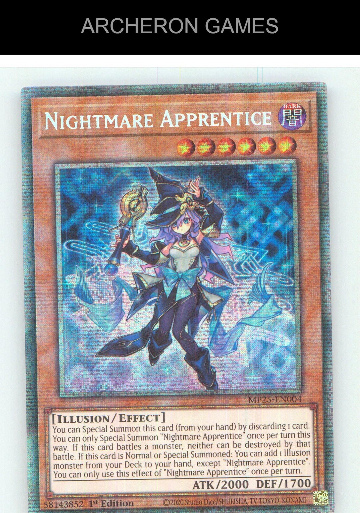 Nightmare Apprentice Starlight Rare YUGIOH Card 1st Edition