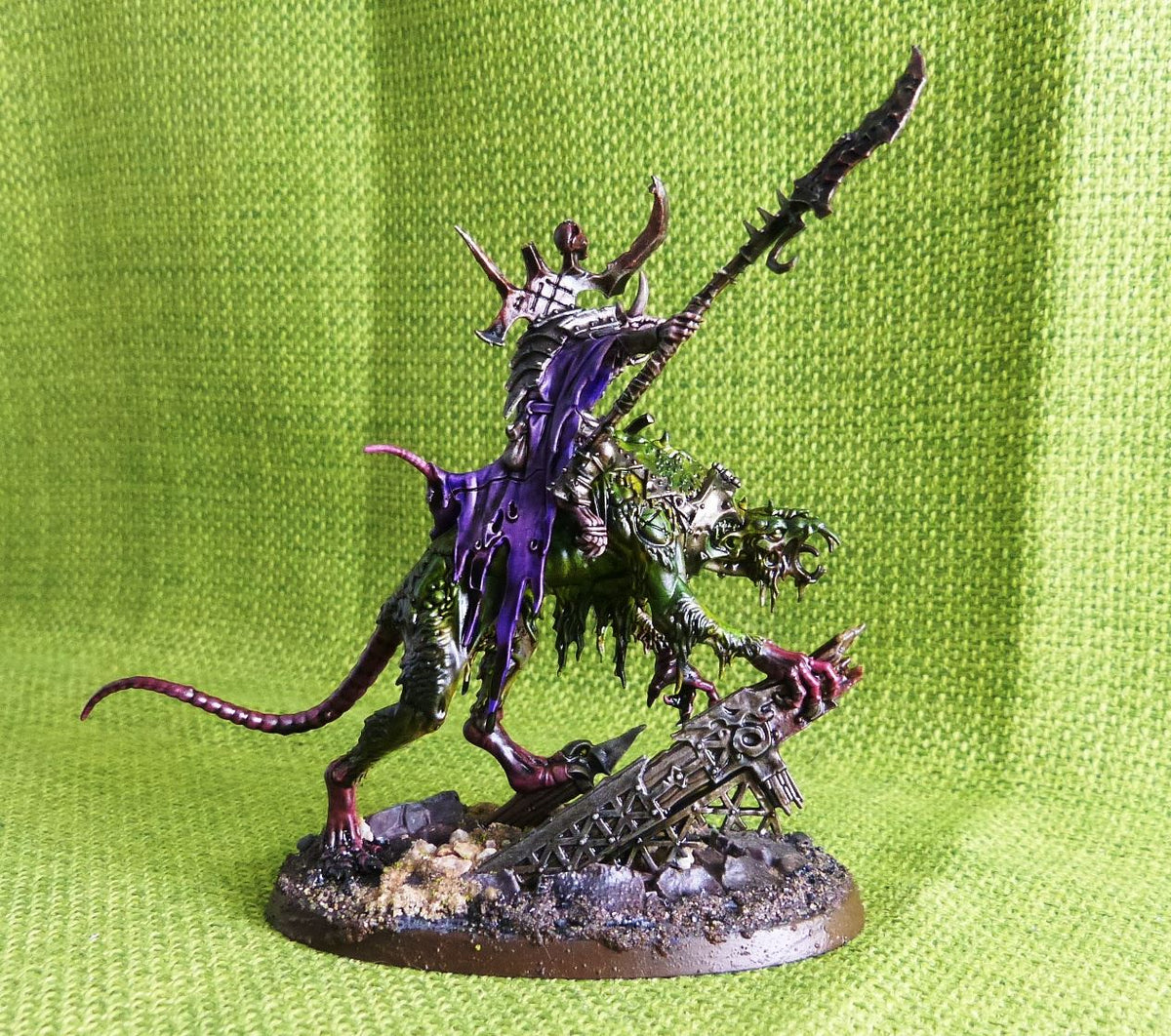 Skaven - Clawlord on Gnawbeast Painted - Warhammer AoS 40k #IA