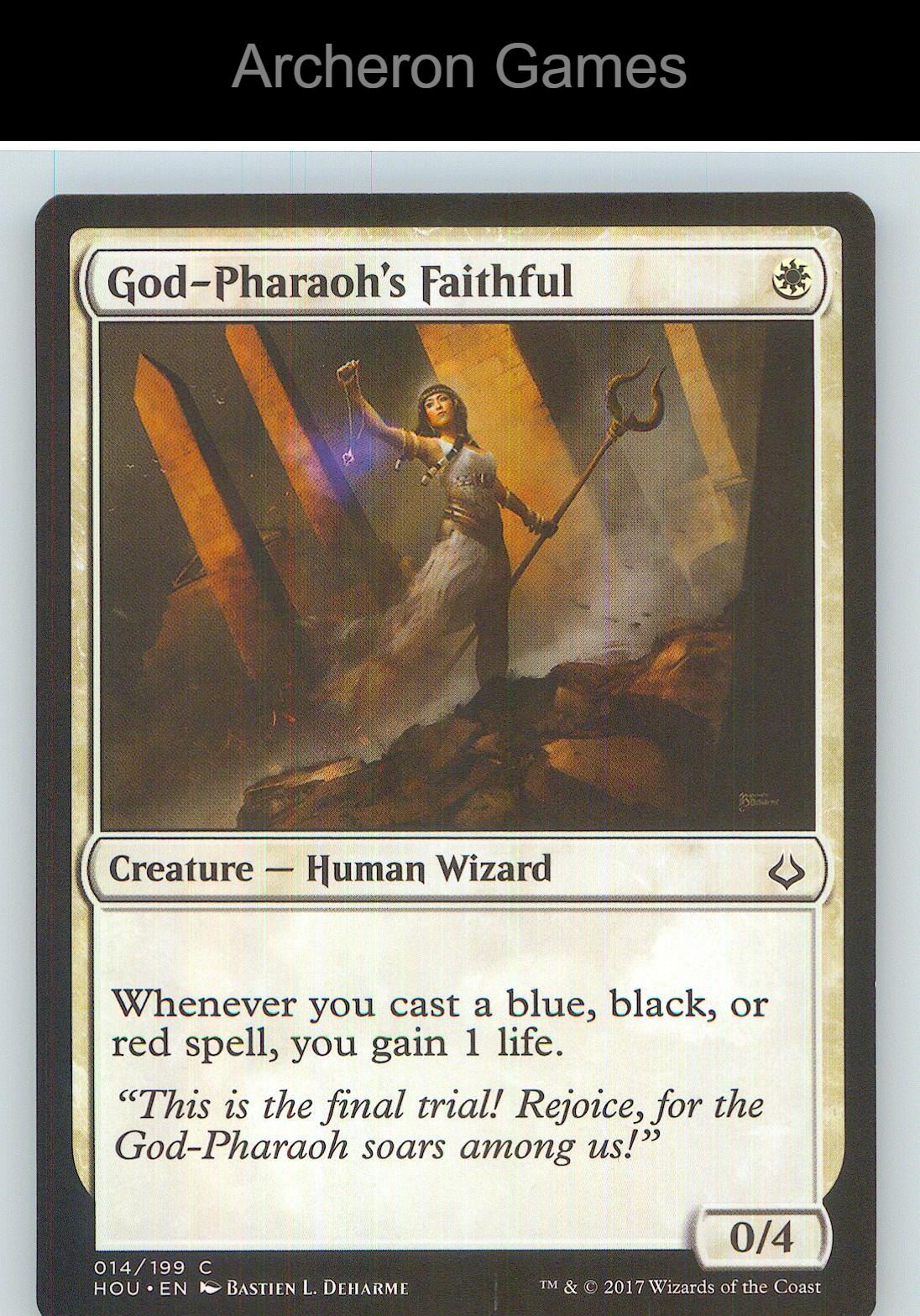 God-Pharaoh's Faithful HOU 14 C MTG Card NM/EX+