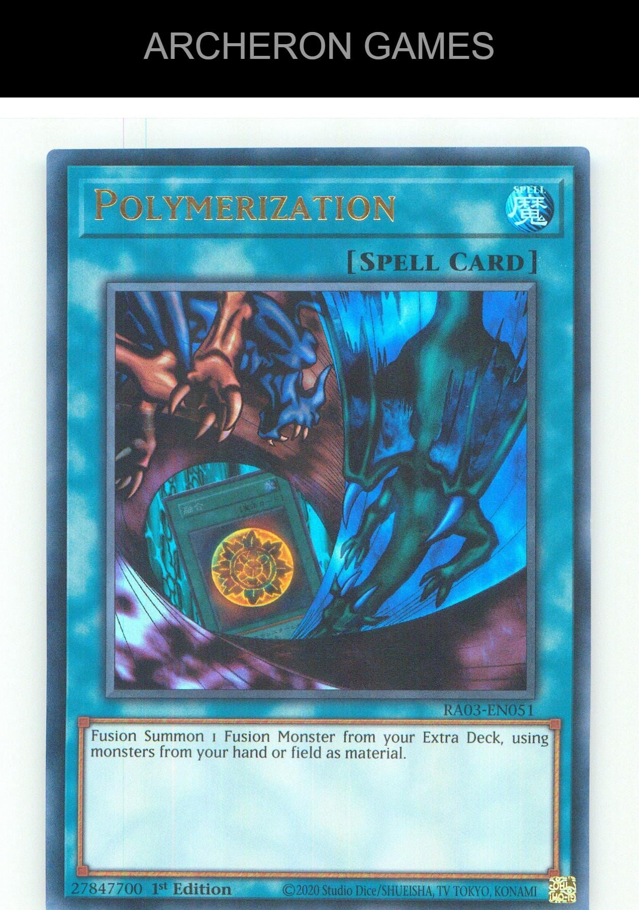 Polymerization (A) (Alternate Art) (UR) UR YUGIOH Card 1st Edition