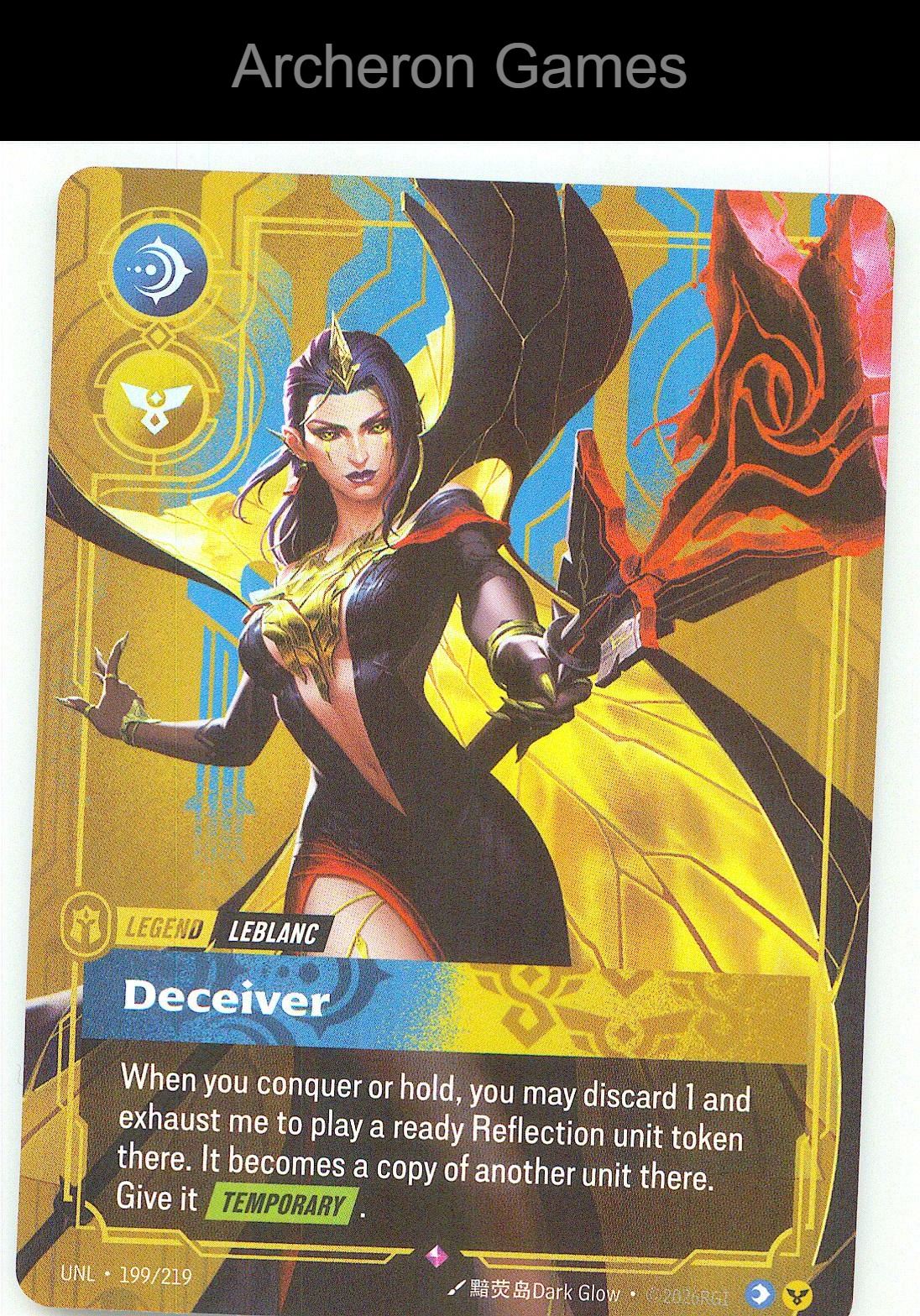 LeBlanc - Deceiver UNL 199/219 R Unleashed Riftbound Card