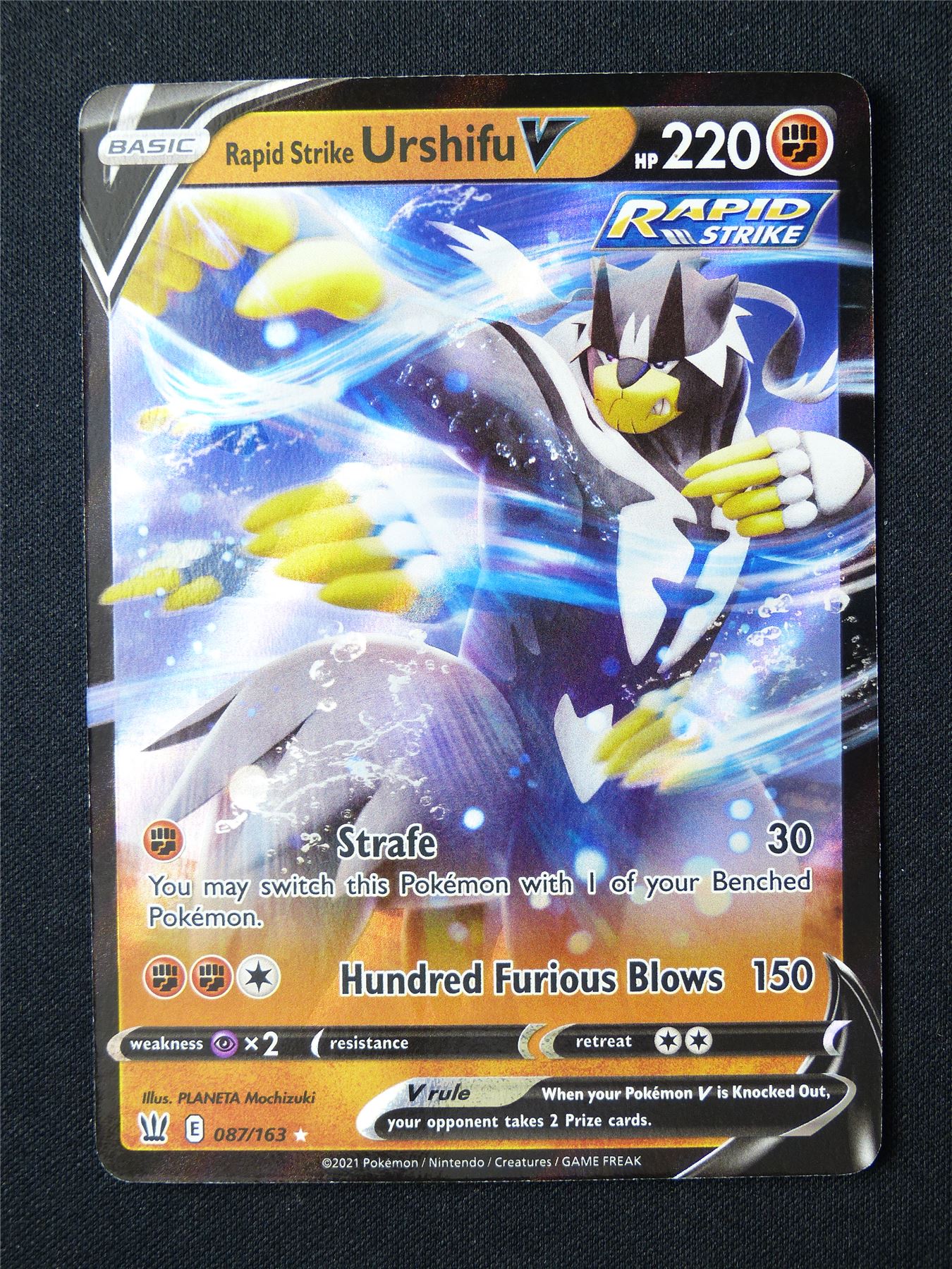 Rapid Strike Urshifu V 087/163 Holo - Pokemon Card #6RC