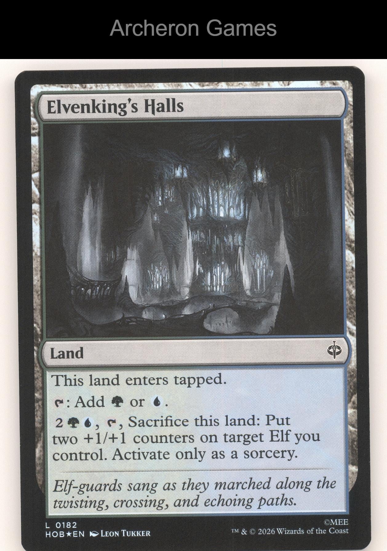 Elvenking's Halls HOB 182 Land MTG Card The Hobbit