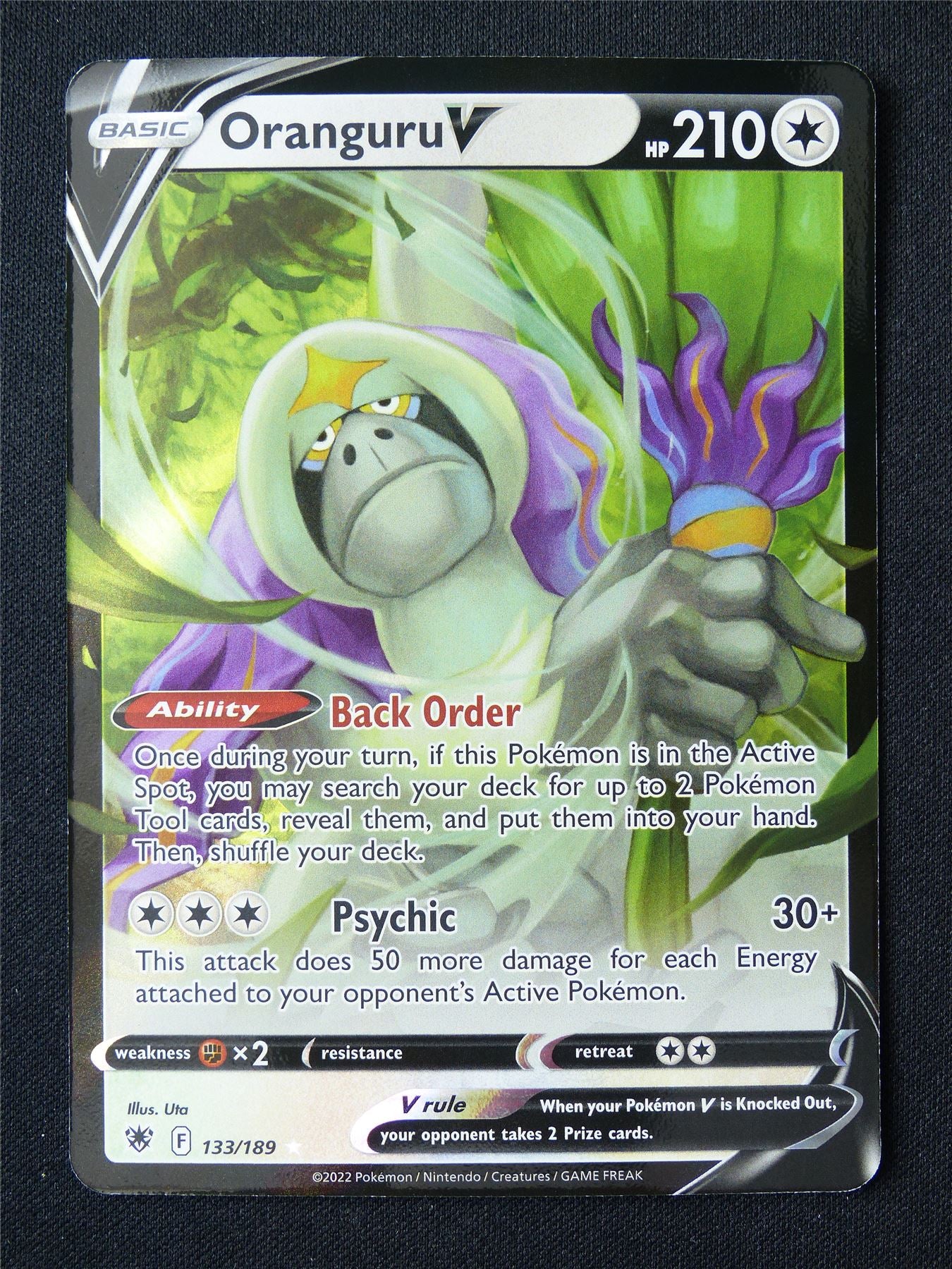 Oranguru V 133/189 Holo - Pokemon Card #1BJ Archeron Oranguru V 133/189 Holo - Pokemon Card #1BJ Archeron