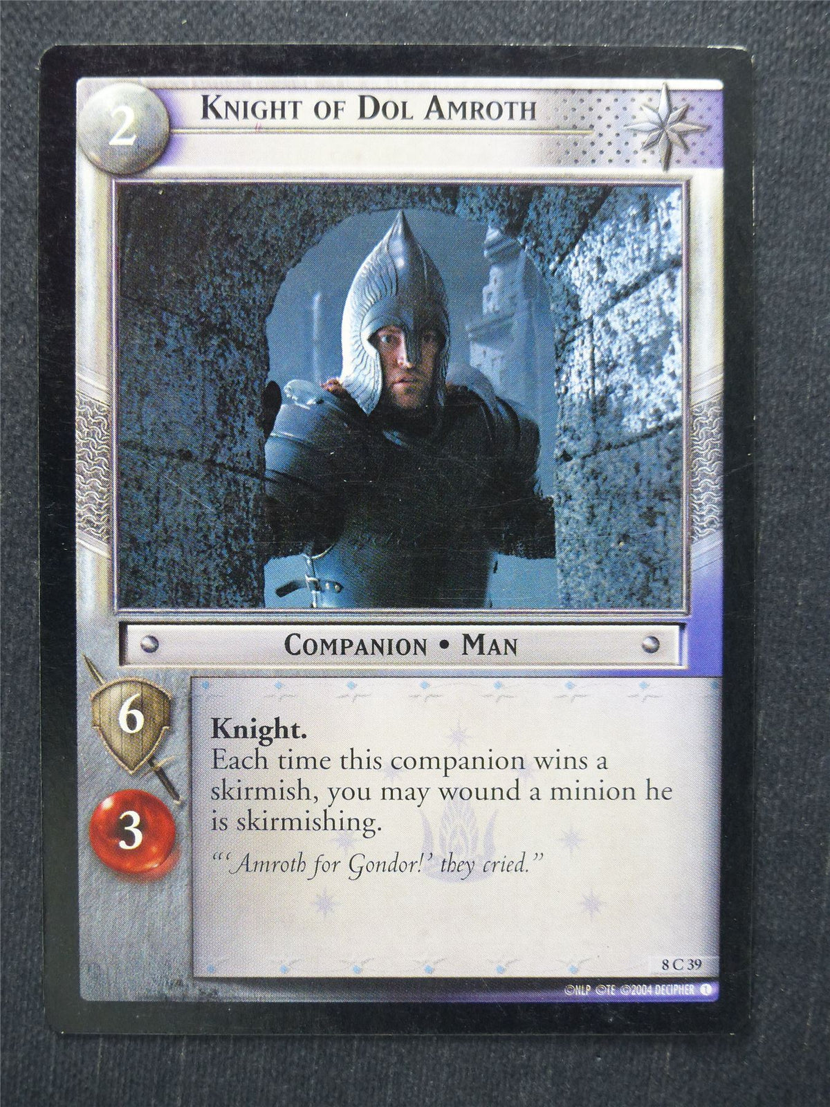 Knight of Dol Amroth 8 C 39 - LotR Cards #PD