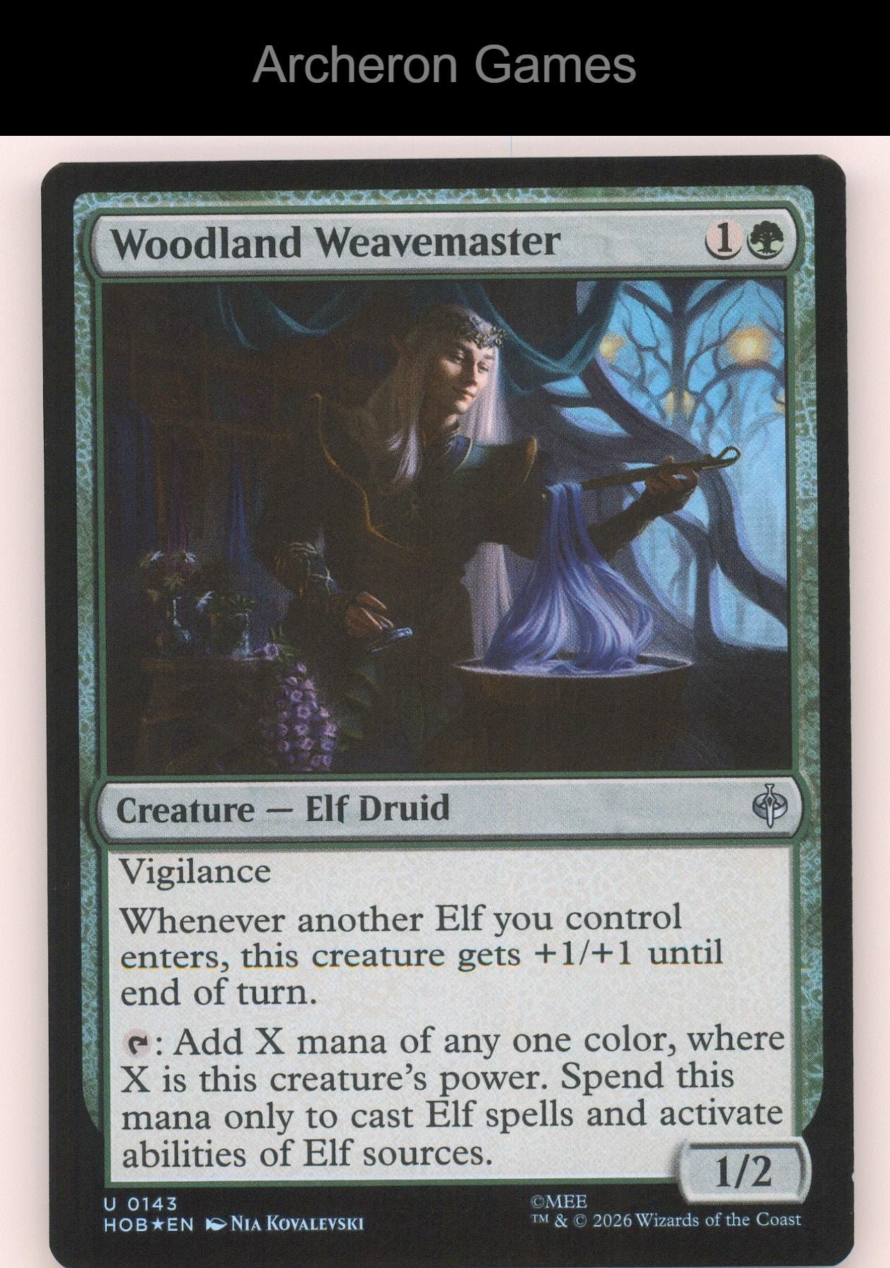 Woodland Weavemaster HOB 143 UC MTG Card The Hobbit