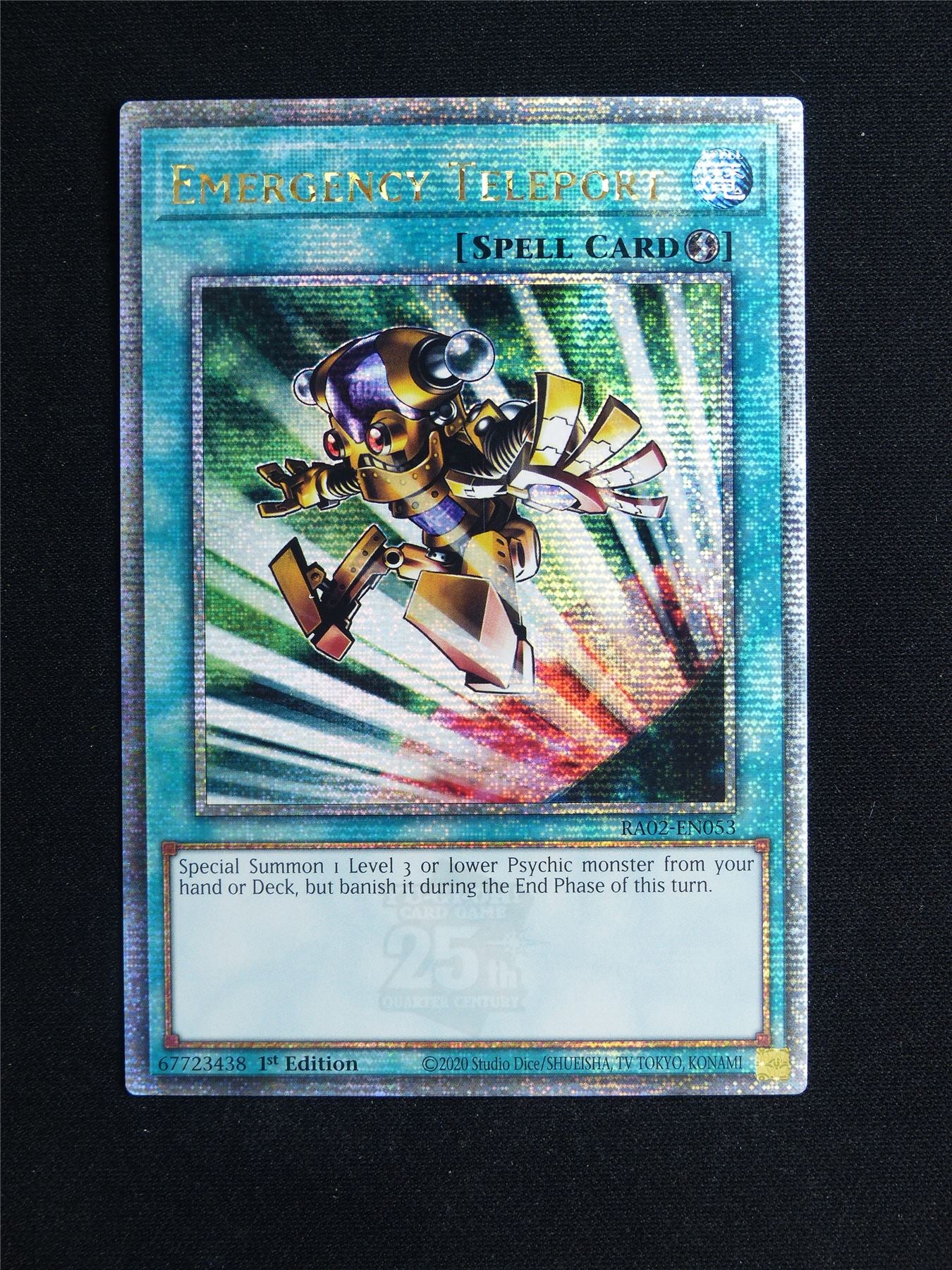 Emergency Teleport RA02 Quarter Century Rare - 1st ed Yugioh Card #22U