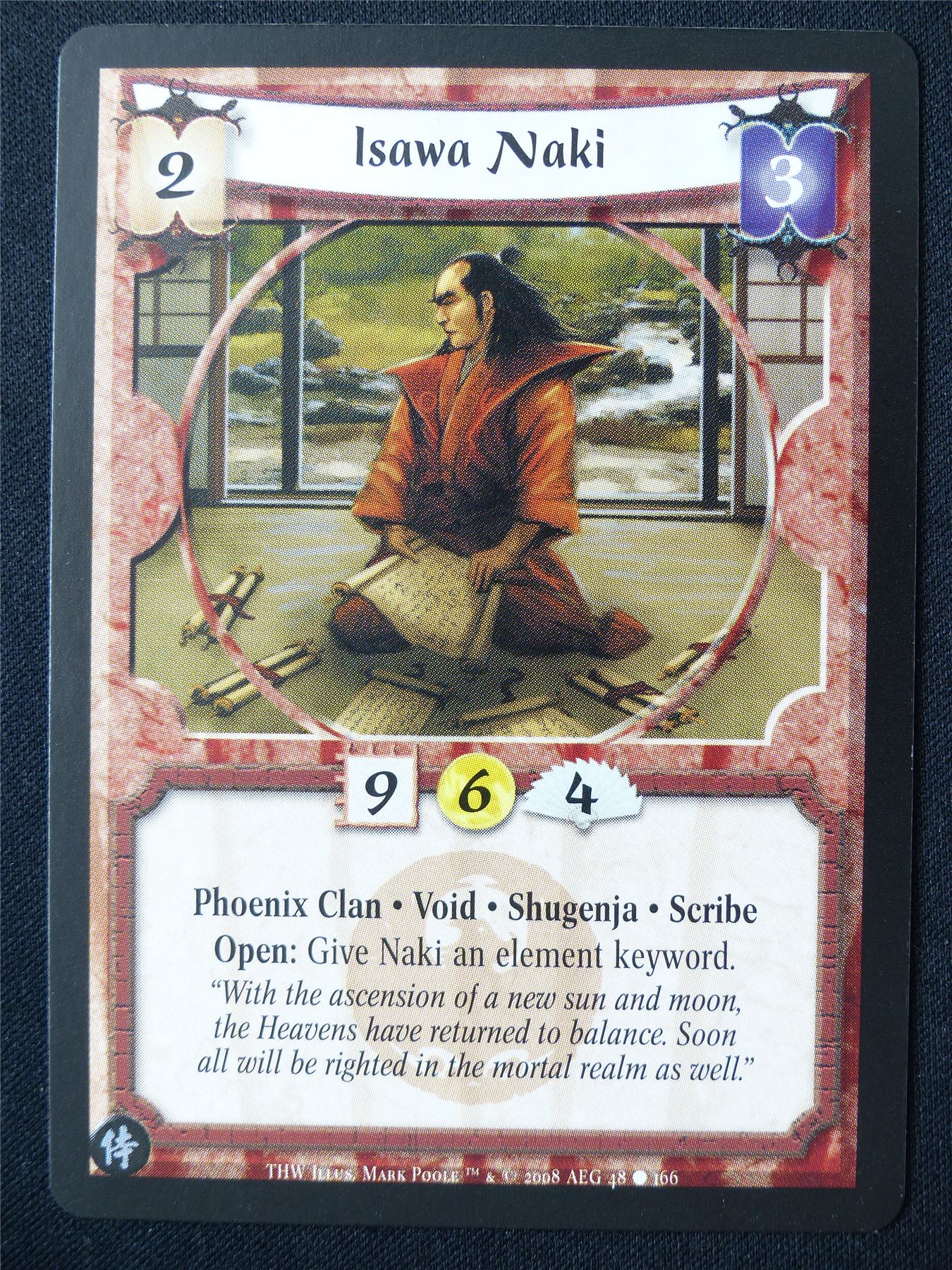 Isawa Naki - THW - Legend of the Five Rings L5R Card #WU