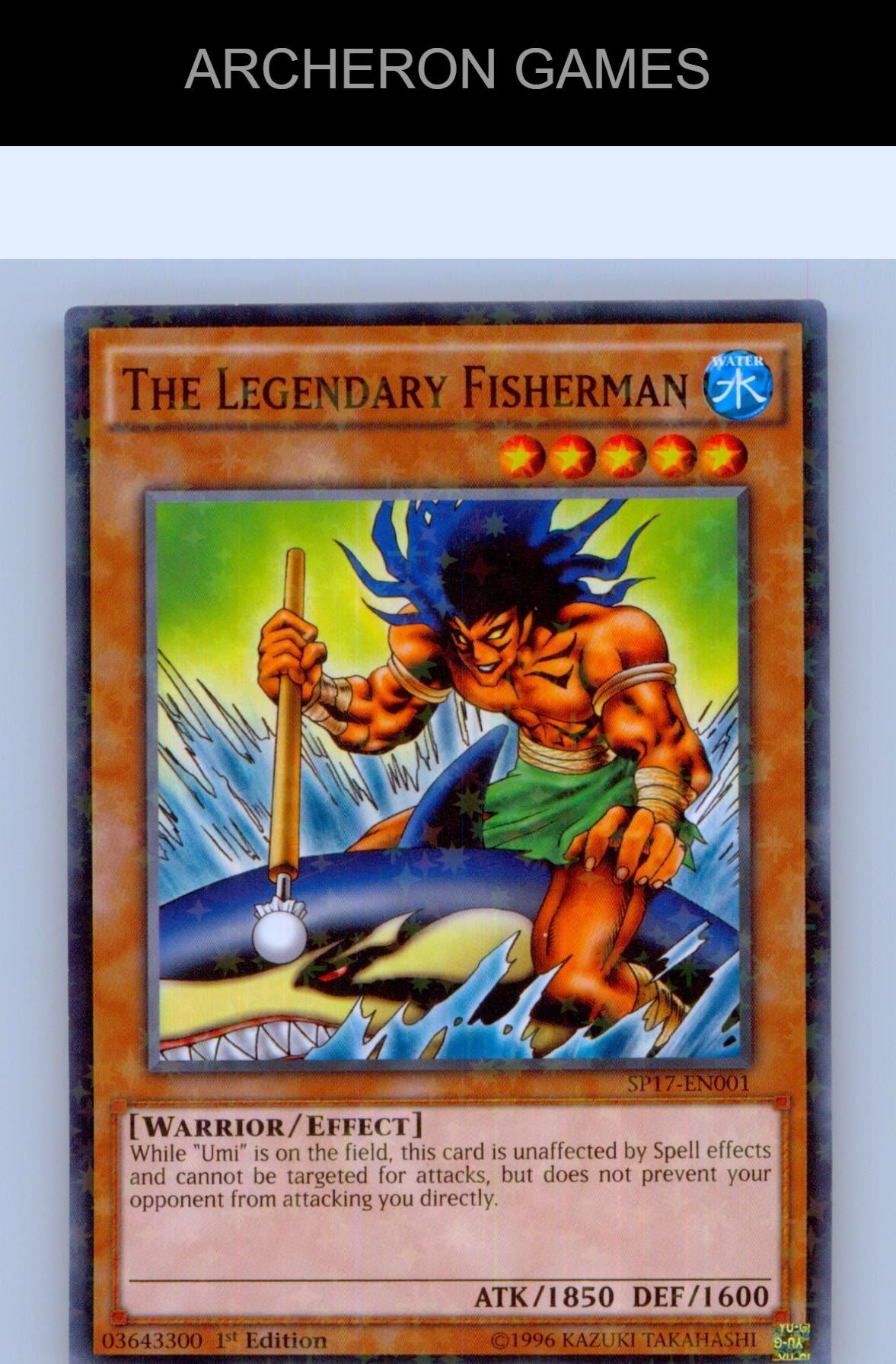 The Legendary Fisherman (Starfoil) Starfoil Rare YUGIOH Card 1st Edition