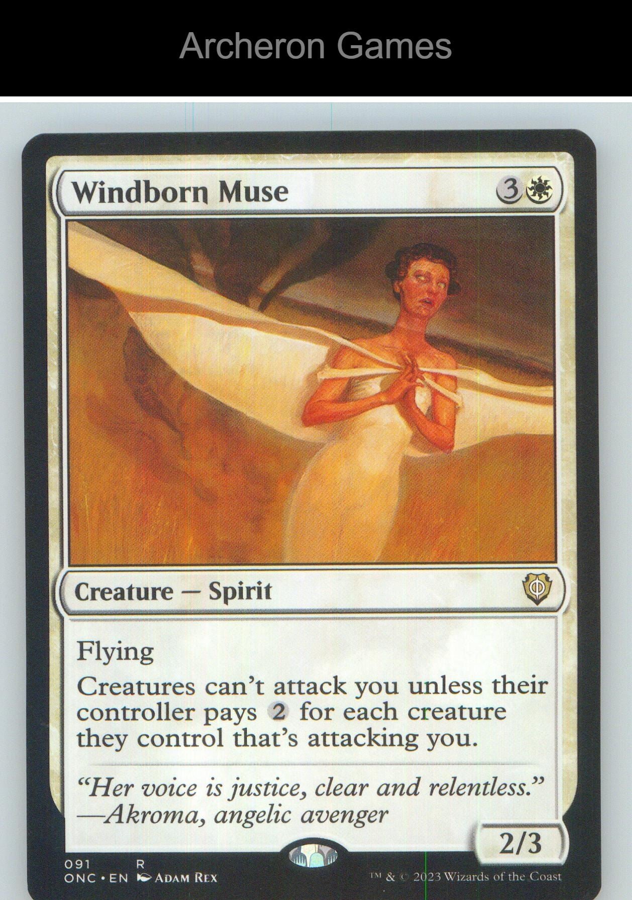 Windborn Muse ONC 91 R MTG Card NM/EX+