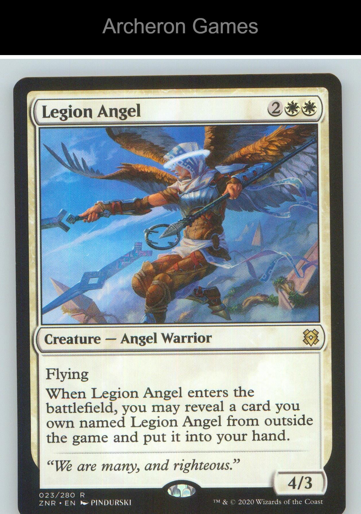 Legion Angel ZNR 23 R MTG Card NM/EX+