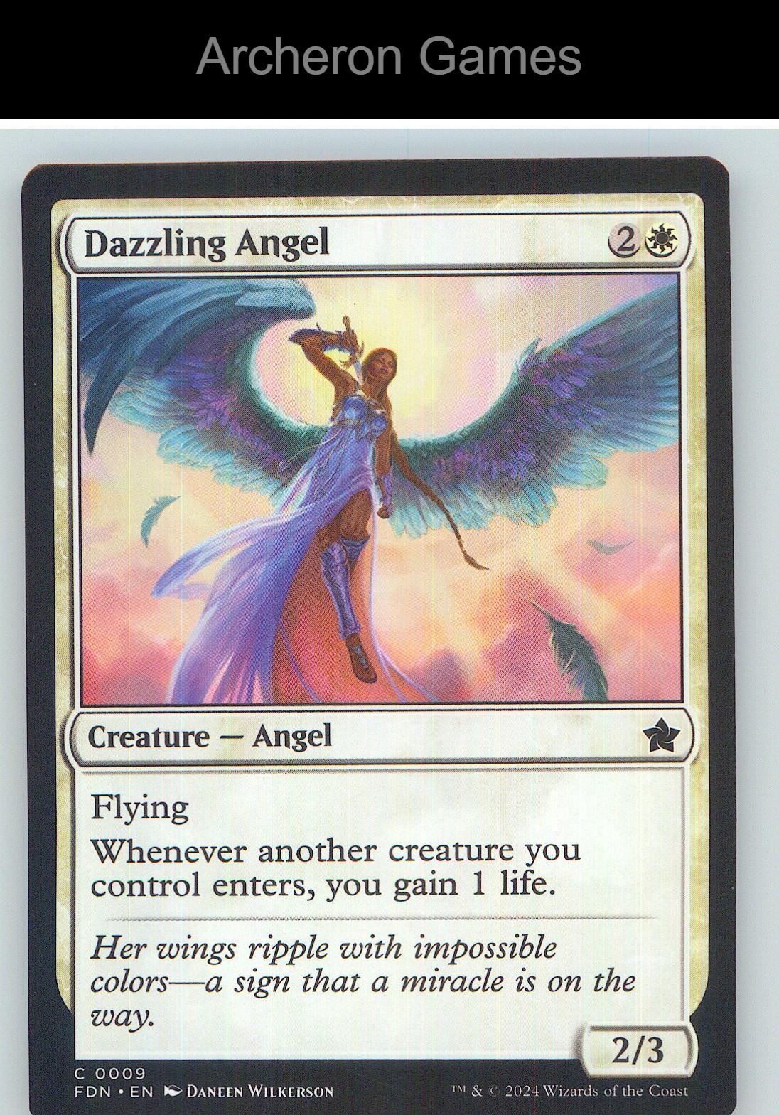 Dazzling Angel FDN 9 C MTG Card NM/EX+
