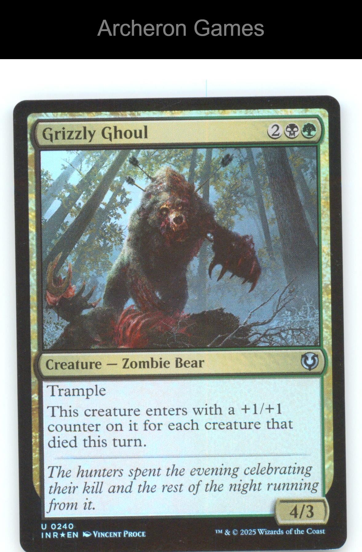 Grizzly Ghoul INR 240 UC MTG Card Innistrad Remastered Foil