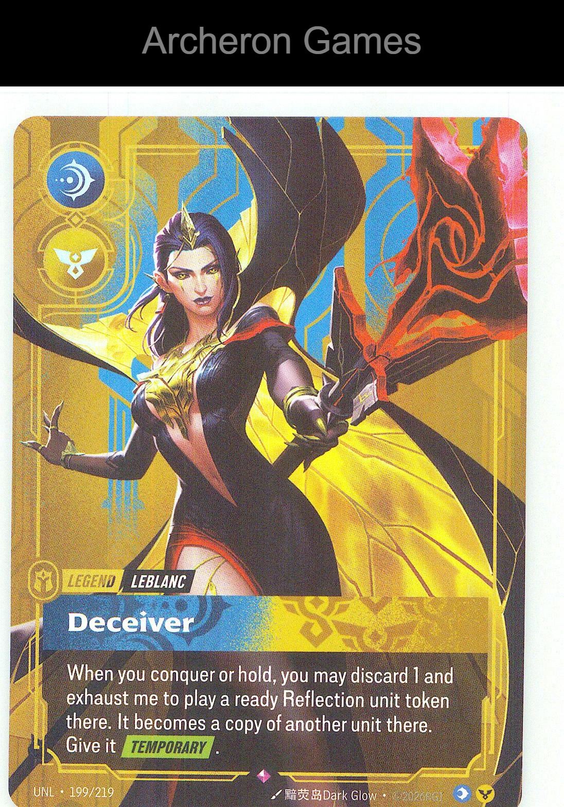 LeBlanc - Deceiver UNL 199/219 R Unleashed Riftbound Card