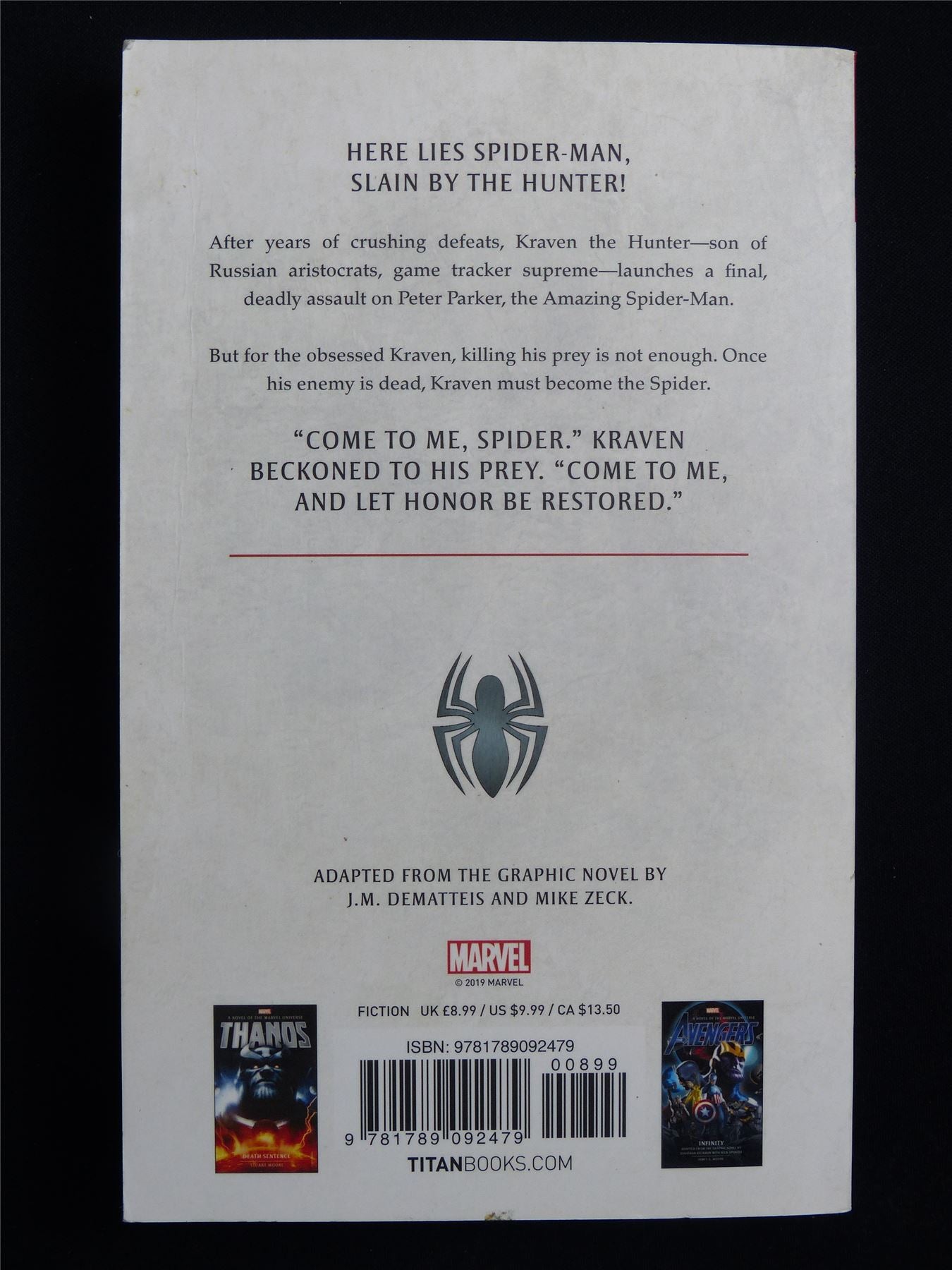 Spider-man: Kraven's Last Hunt - Titan Novel Softback #3R1