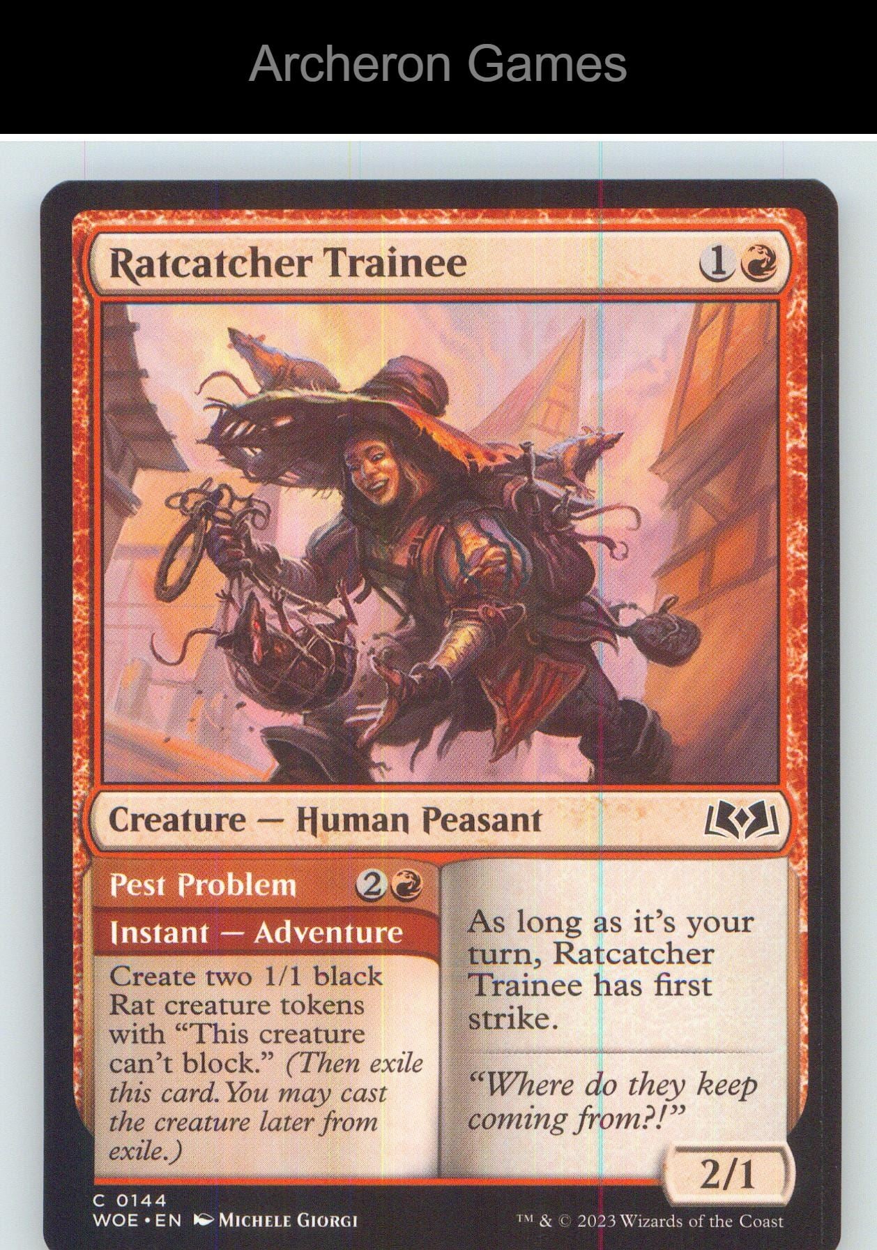 Ratcatcher Trainee WOE 144 C MTG Card NM/EX+