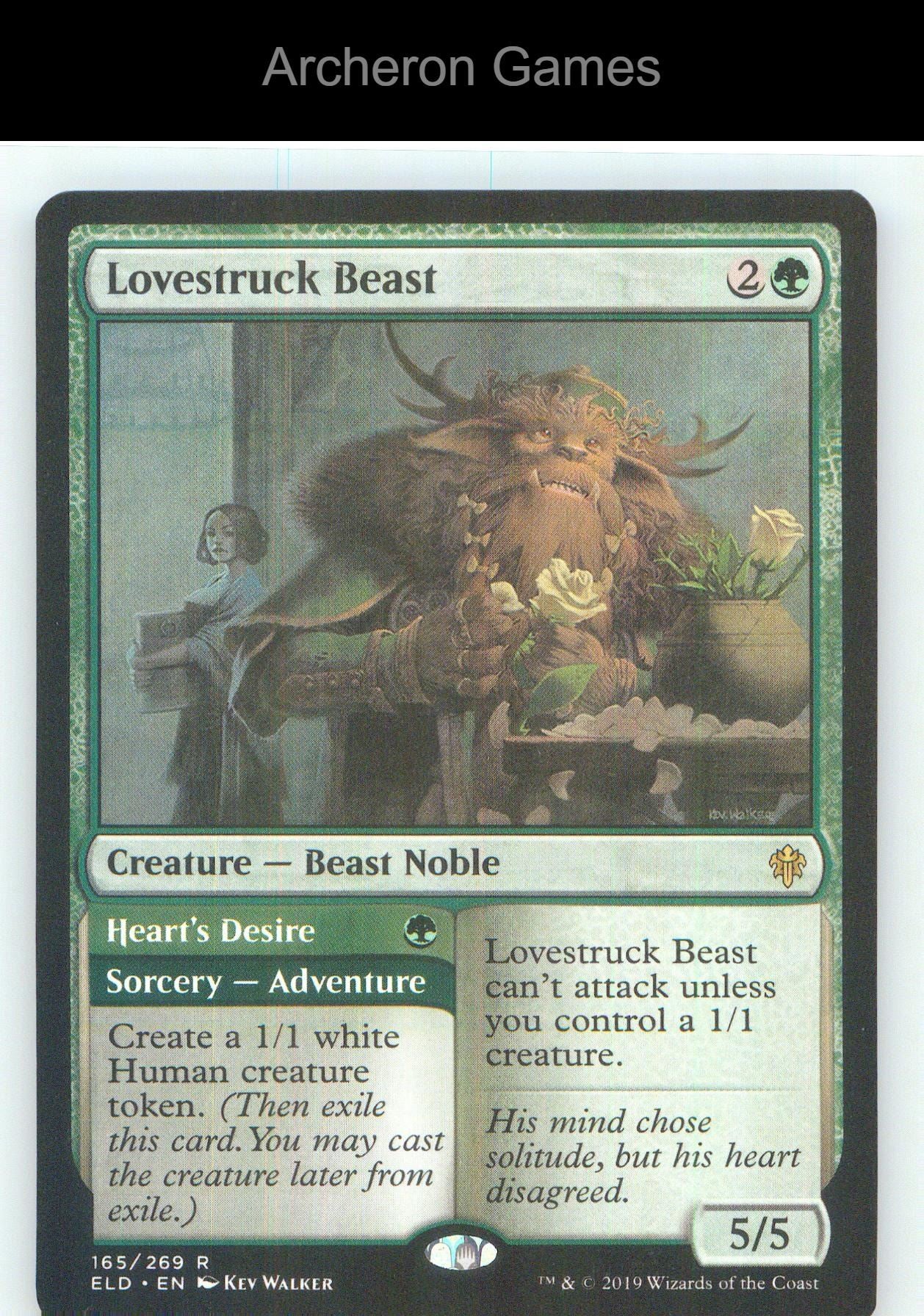 Lovestruck Beast ELD 165 R MTG Card NM/EX+