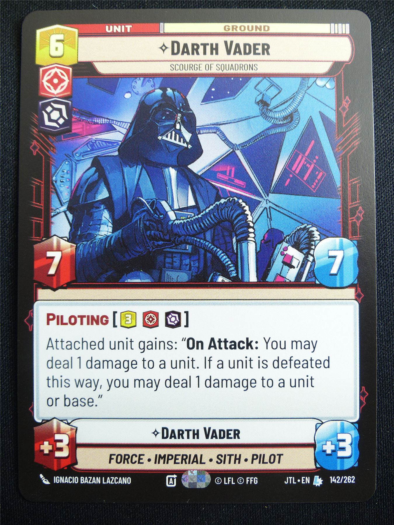 Darth Vader 142/262 - Star Wars Unlimited Card #4GT