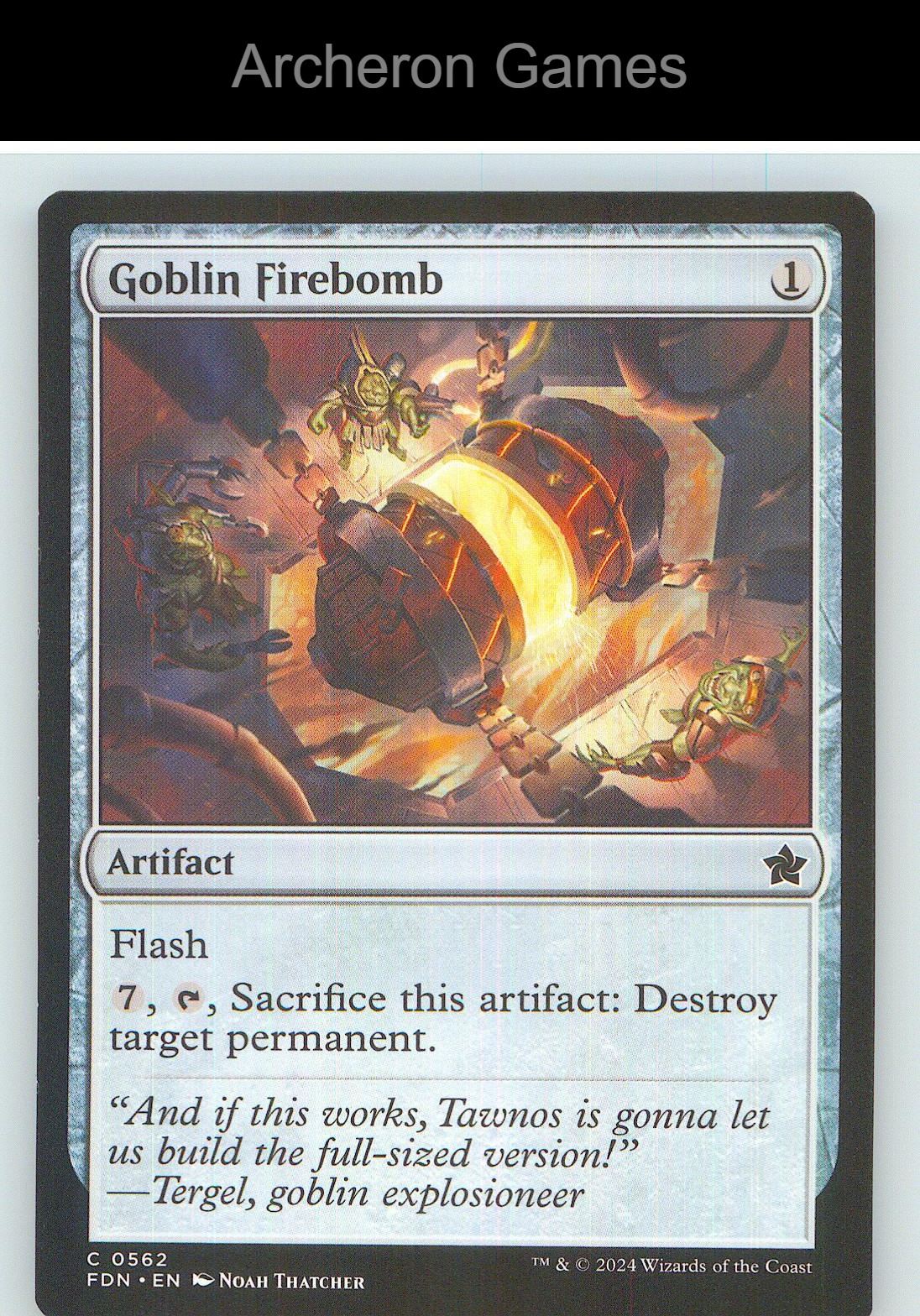 Goblin Firebomb FDN 562 C MTG Card NM/EX+