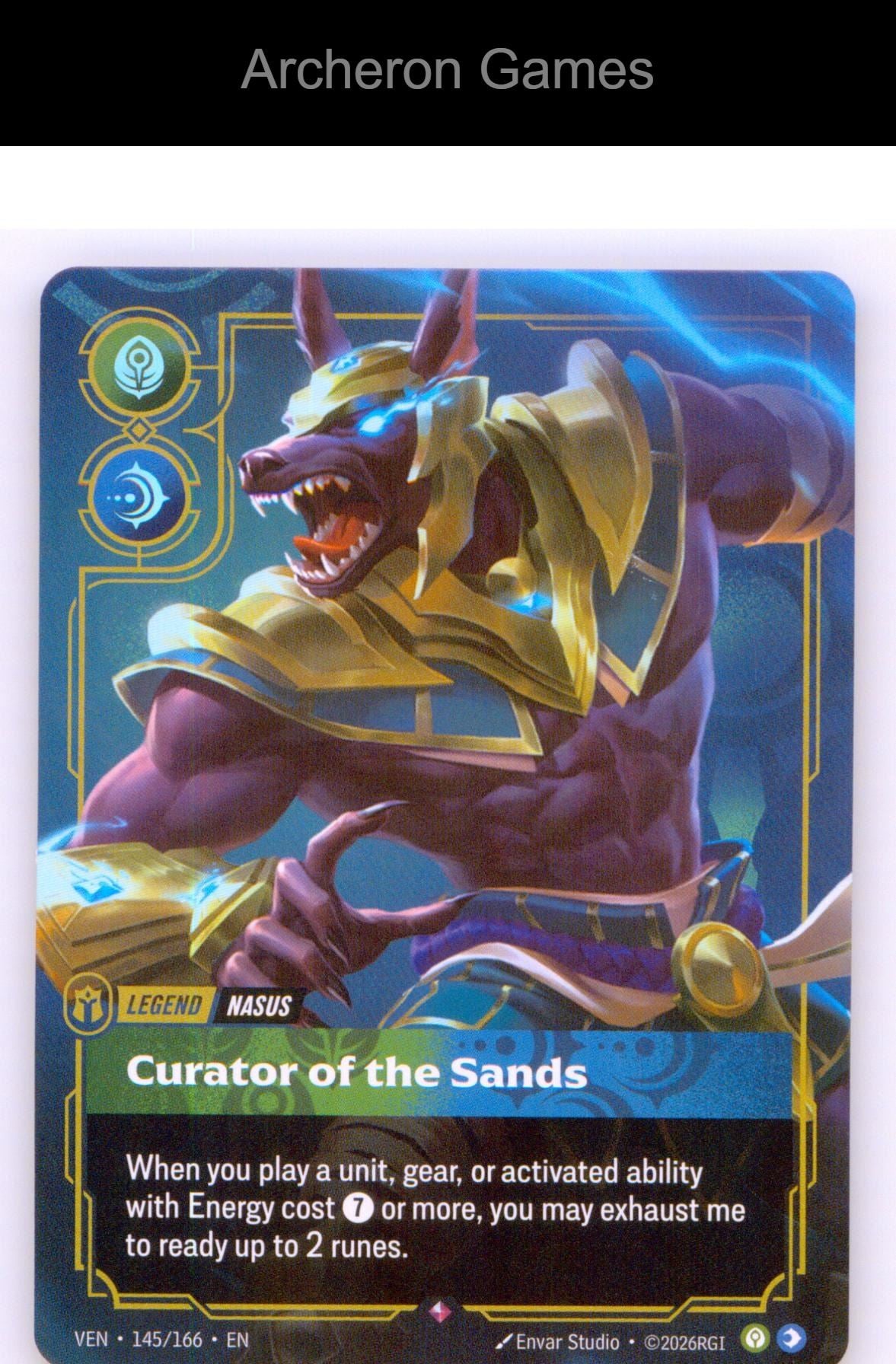 Nasus - Curator of the Sands VEN 145/166 R Vendetta Riftbound Card