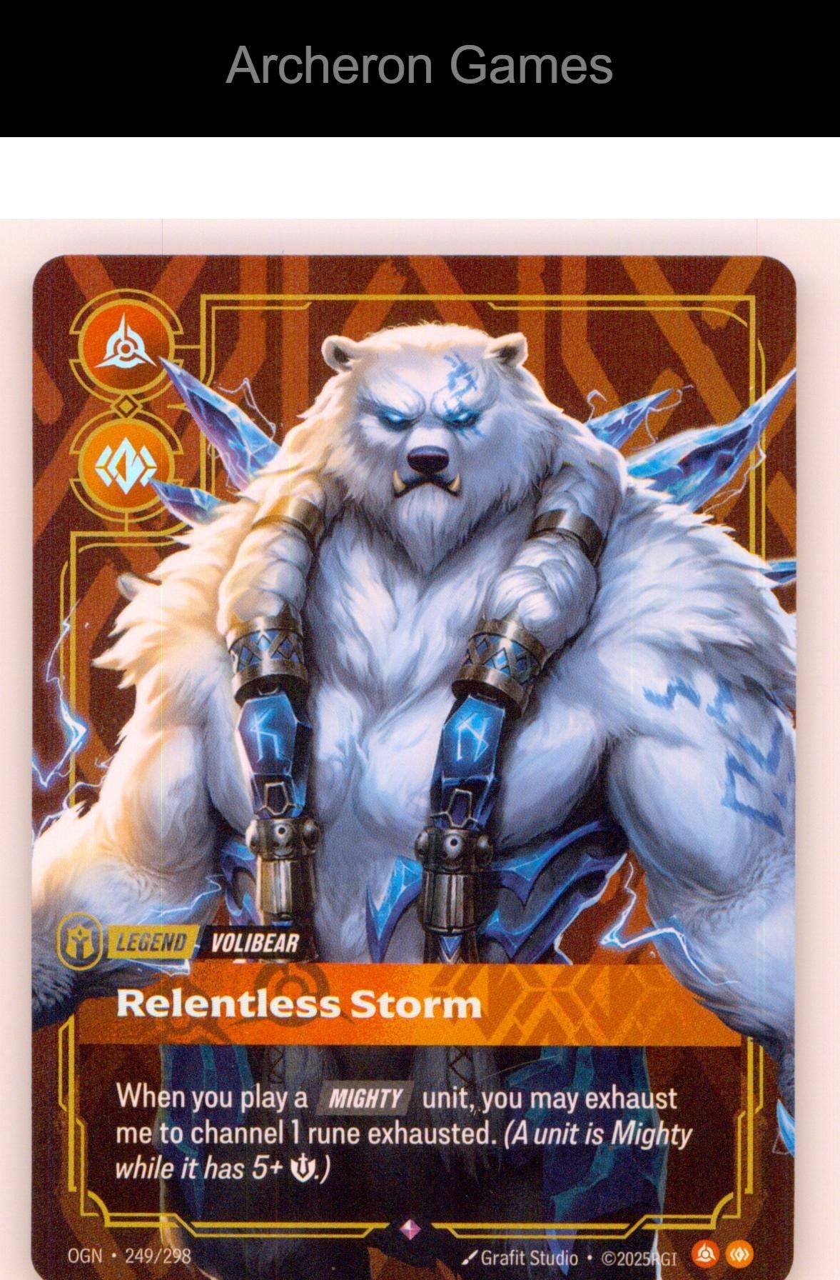 Volibear - Relentless Storm OGN 249/298 R Origins Riftbound Card