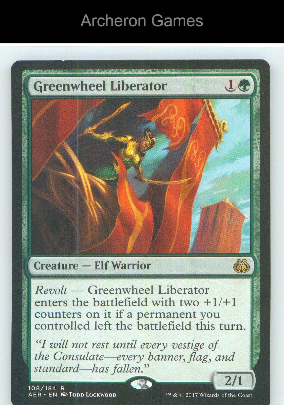Greenwheel Liberator AER 108 R MTG Card NM/EX+