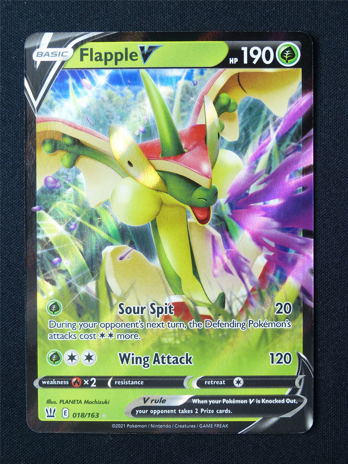 Flapple V 018/163 Holo - Pokemon Card #6UQ