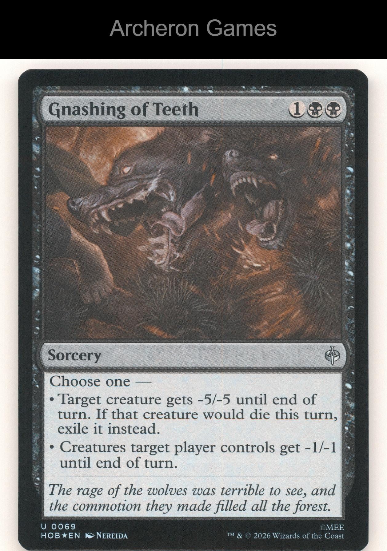 Gnashing of Teeth HOB 69 UC MTG Card The Hobbit