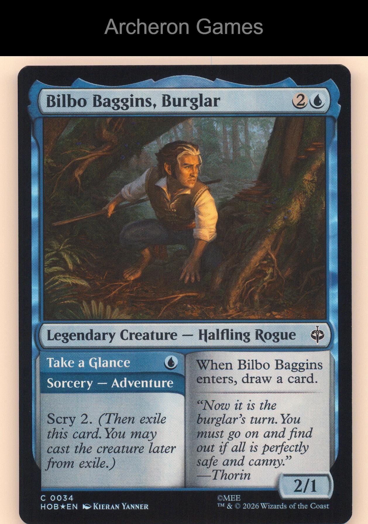 Bilbo Baggins, Burglar HOB 34 C MTG Card The Hobbit