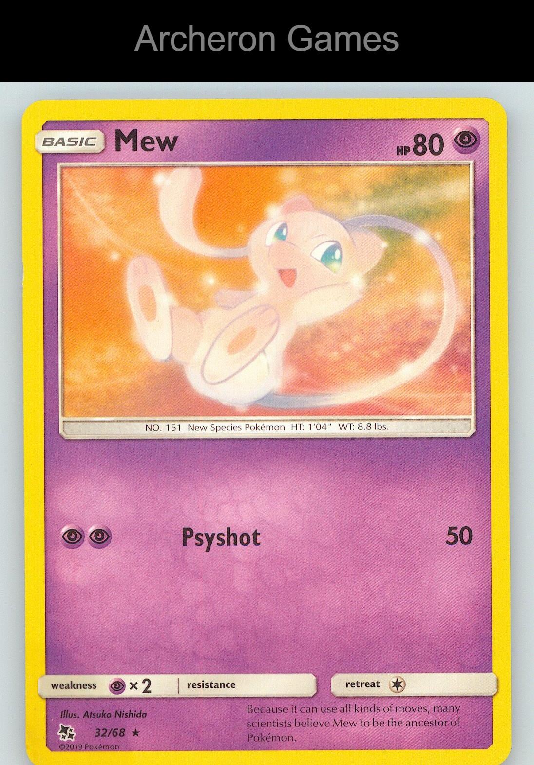 Pokemon Card Mew HIF 32/68 R Hidden Fates
