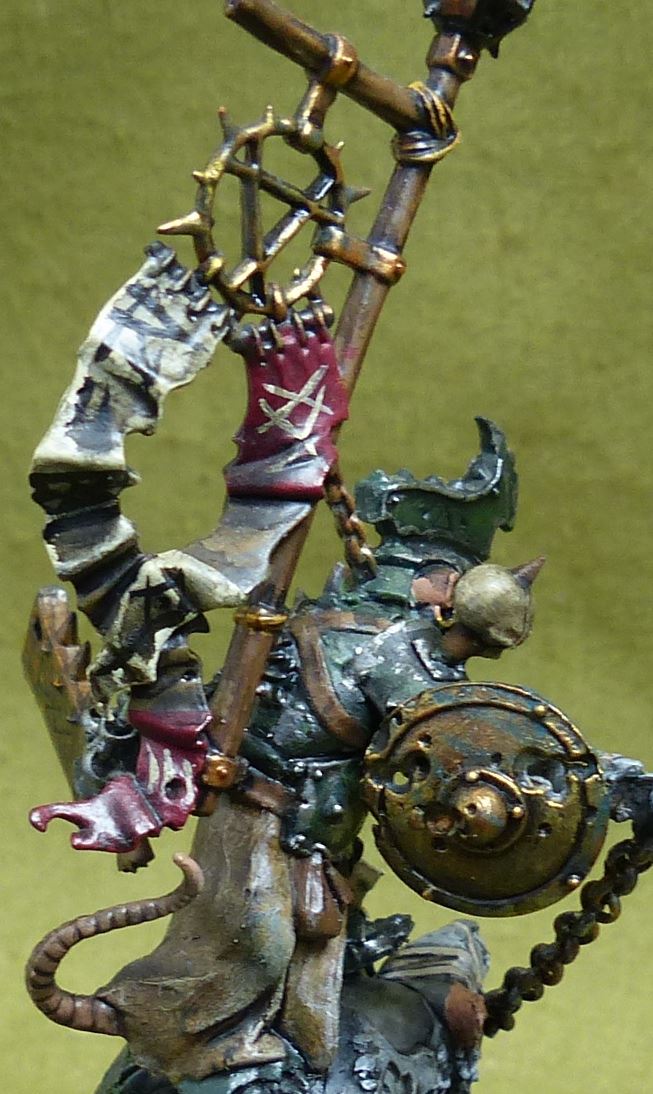 Clawlord on Rat Ogre painted - Skaven - Warhammer AoS #53Z