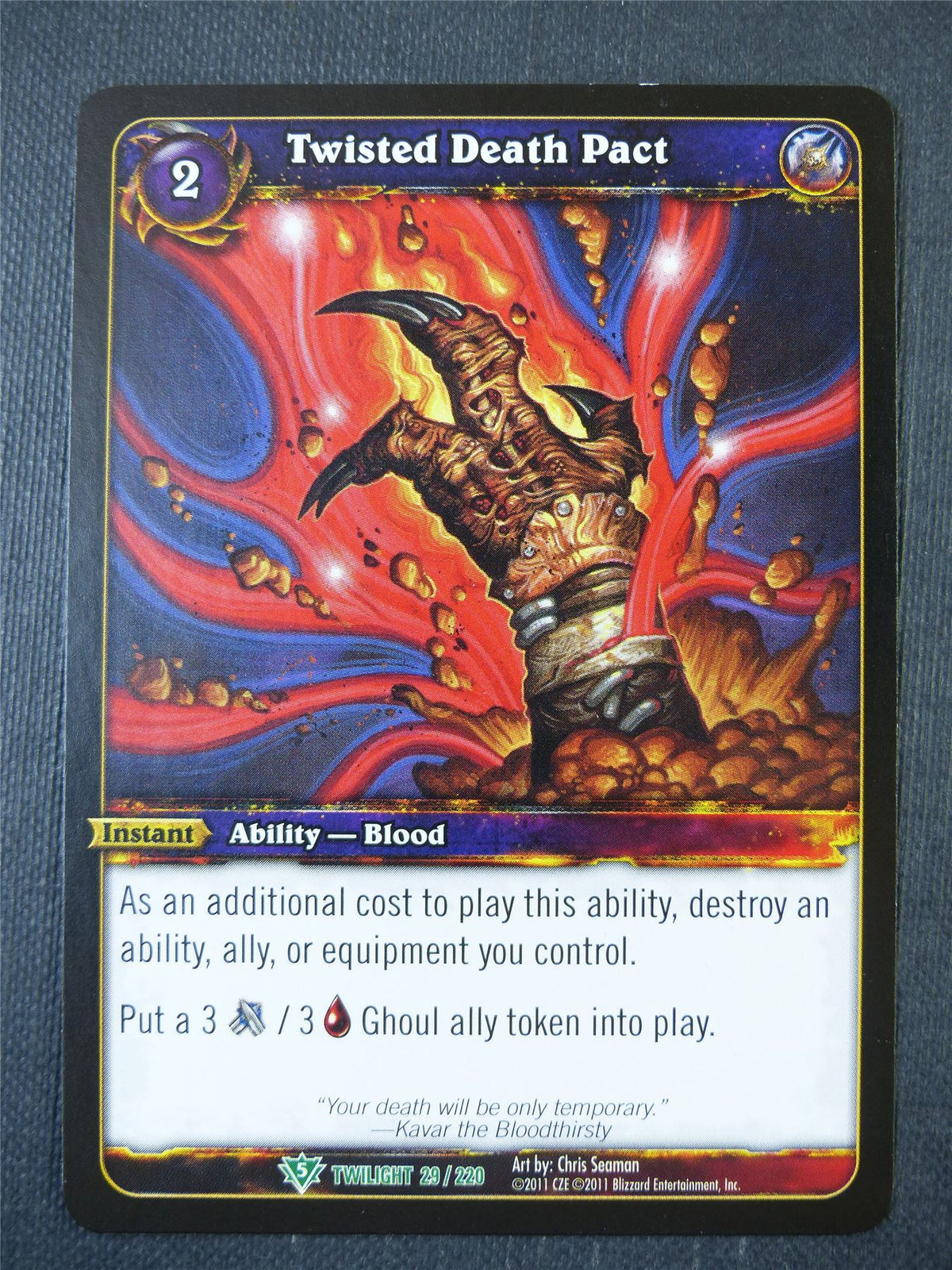 Twisted Death Pact 29/220 - WoW Card #14I