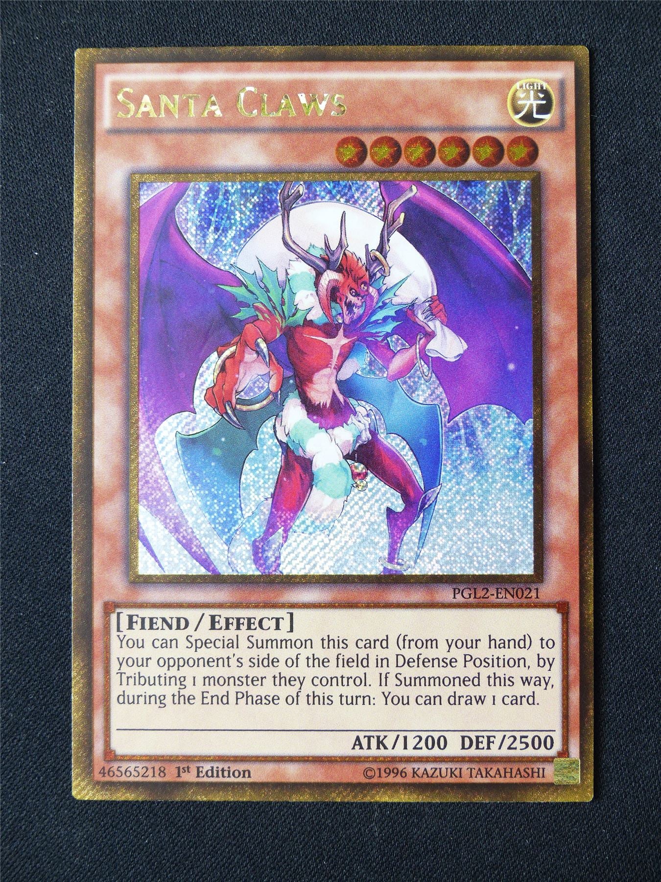 Santa Claws PGL2 Gold Rare - 1st ed Yugioh Card #8AP