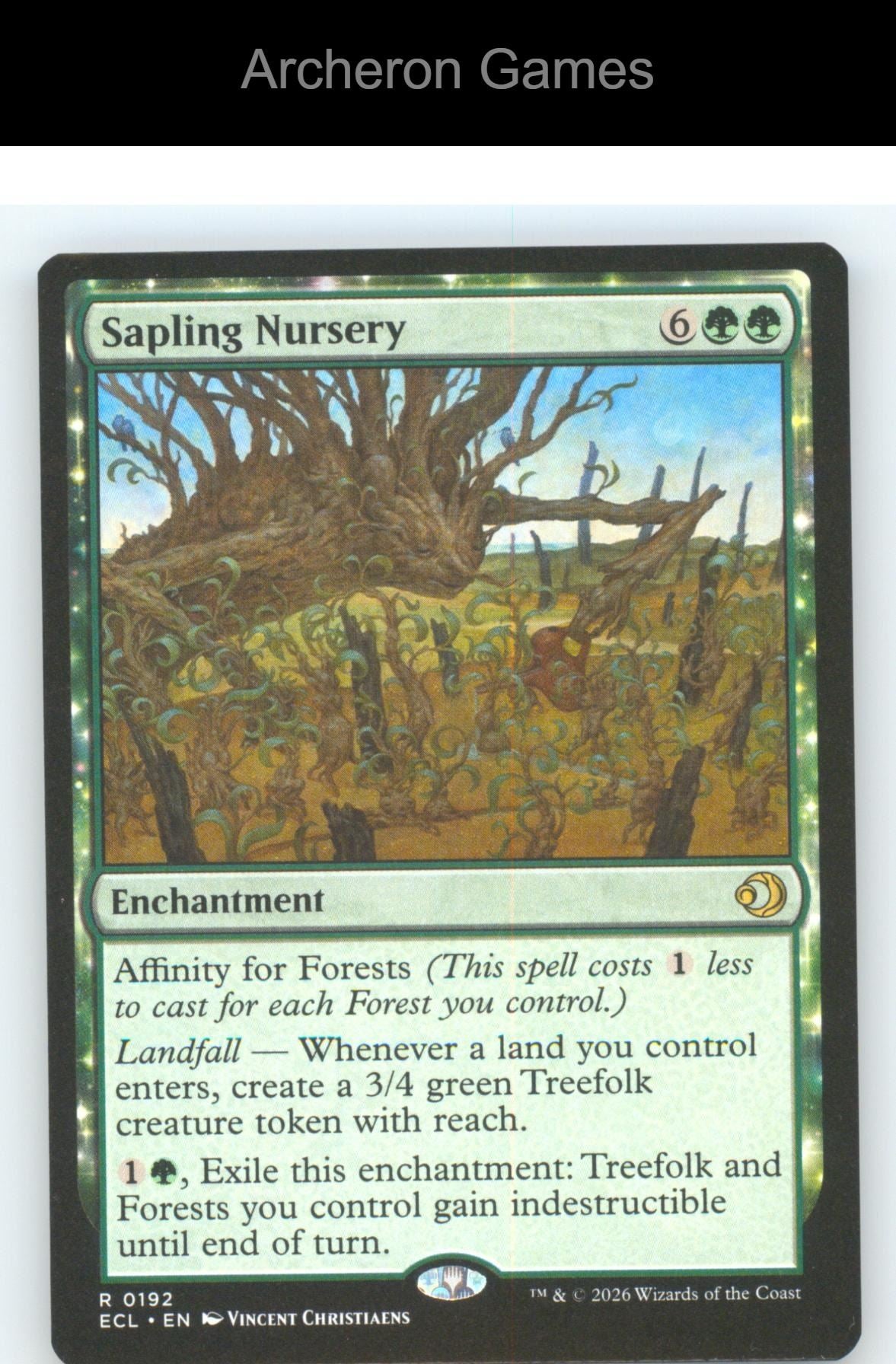 Sapling Nursery ECL 192 R MTG Card Lorwyn Eclipsed