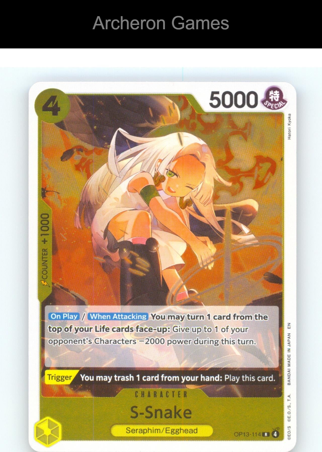 S-Snake OP13-114 R One Piece Card NM/EX+ Foil